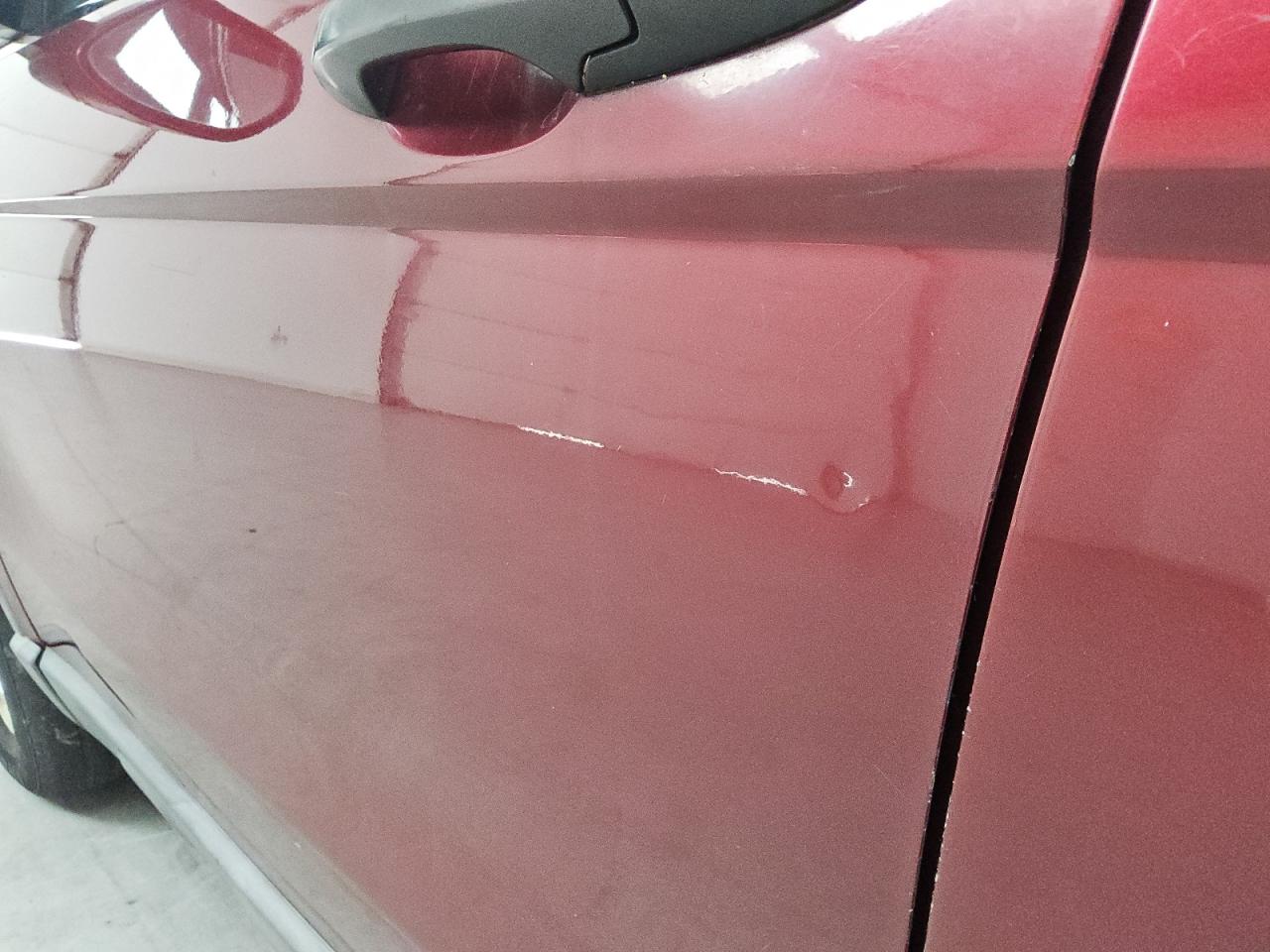 2010 Honda Cr-v Ex Burgundy vin: 5J6RE4H57AL010521 Damage: Left Front Door, Dent(S) W/ Paint Dmg, 1/2 To 1 Inch