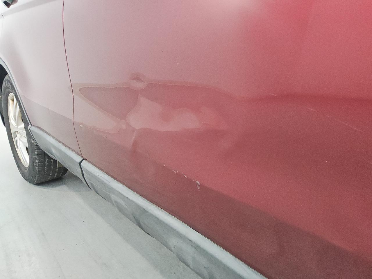 2010 Honda Cr-v Ex Burgundy vin: 5J6RE4H57AL010521 Damage: Right Front Door, Dent(S) W/ Paint Dmg, > 12 Inches