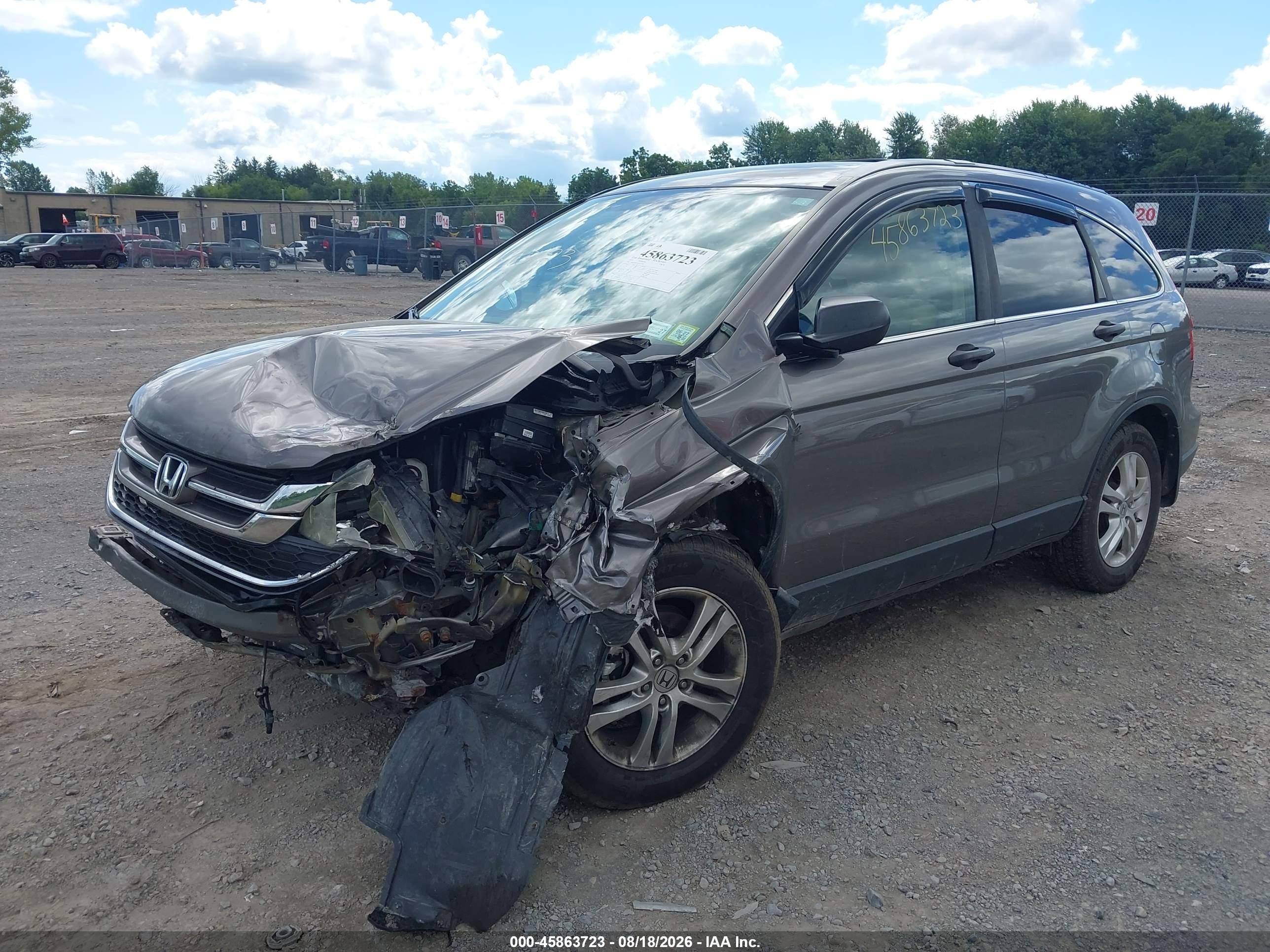 2010 Honda Cr-v Ex Gray vin: 5J6RE4H57AL033328