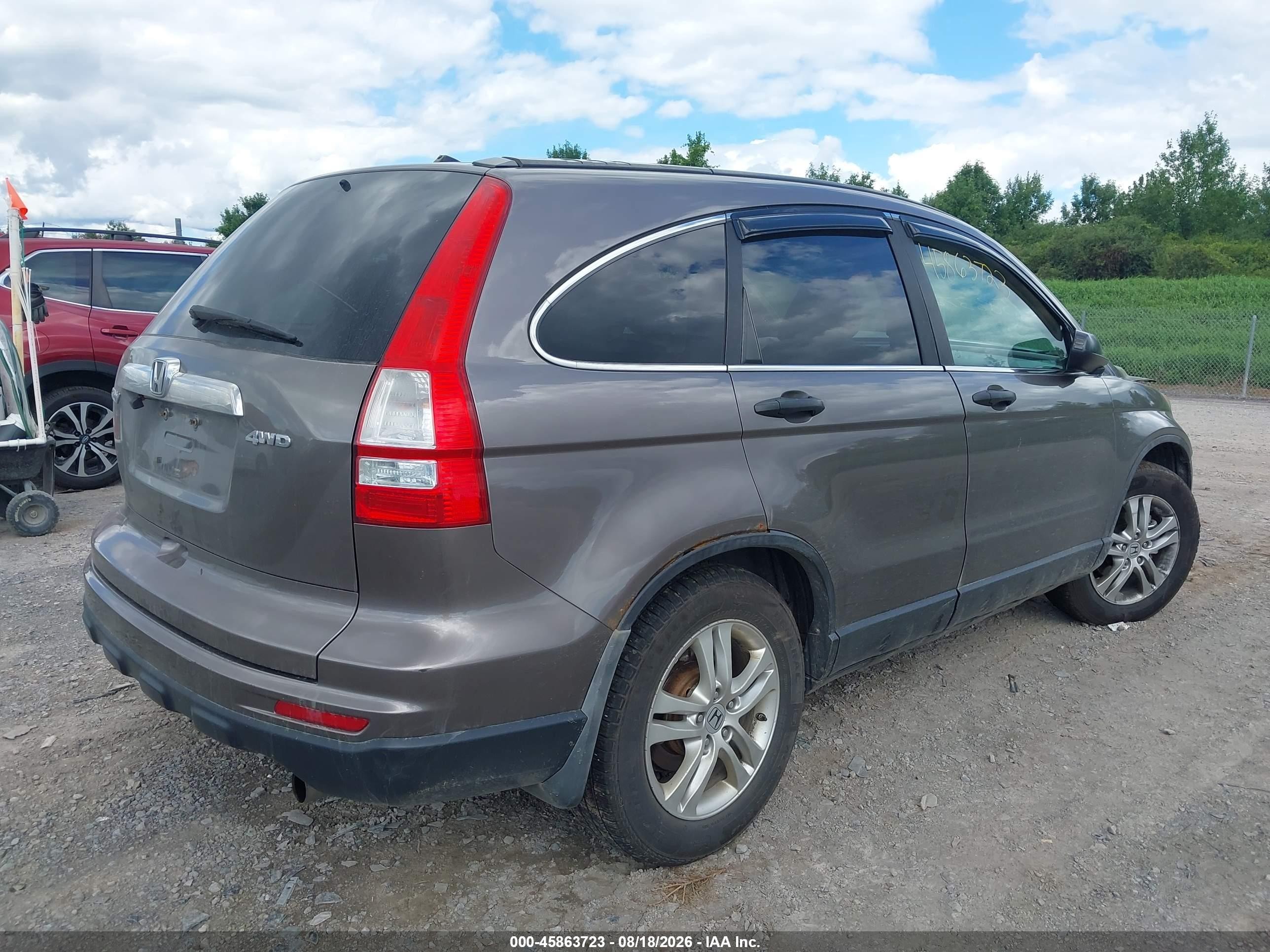 2010 Honda Cr-v Ex Gray vin: 5J6RE4H57AL033328