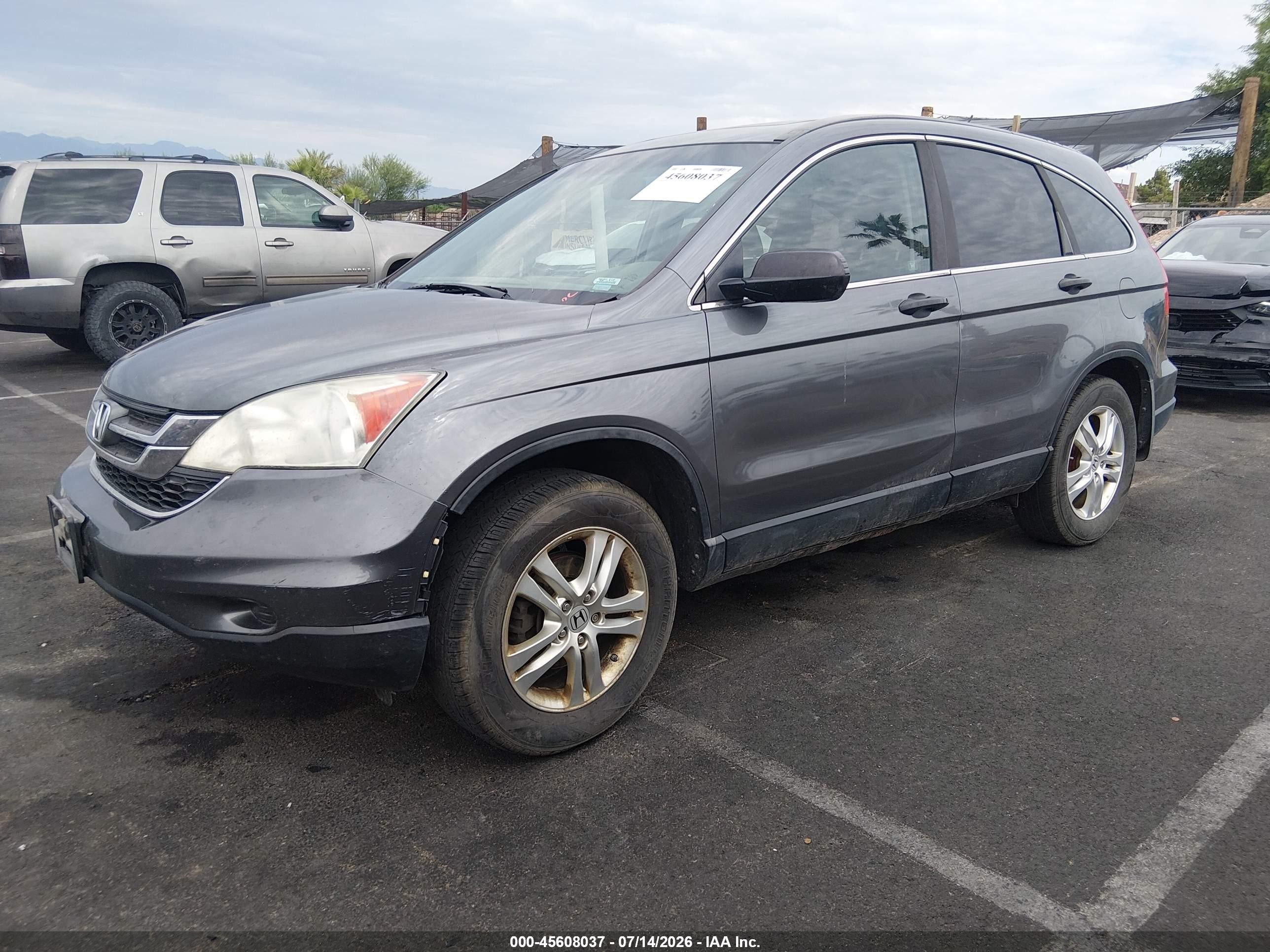 2010 Honda Cr-v Ex Gray vin: 5J6RE4H57AL078480