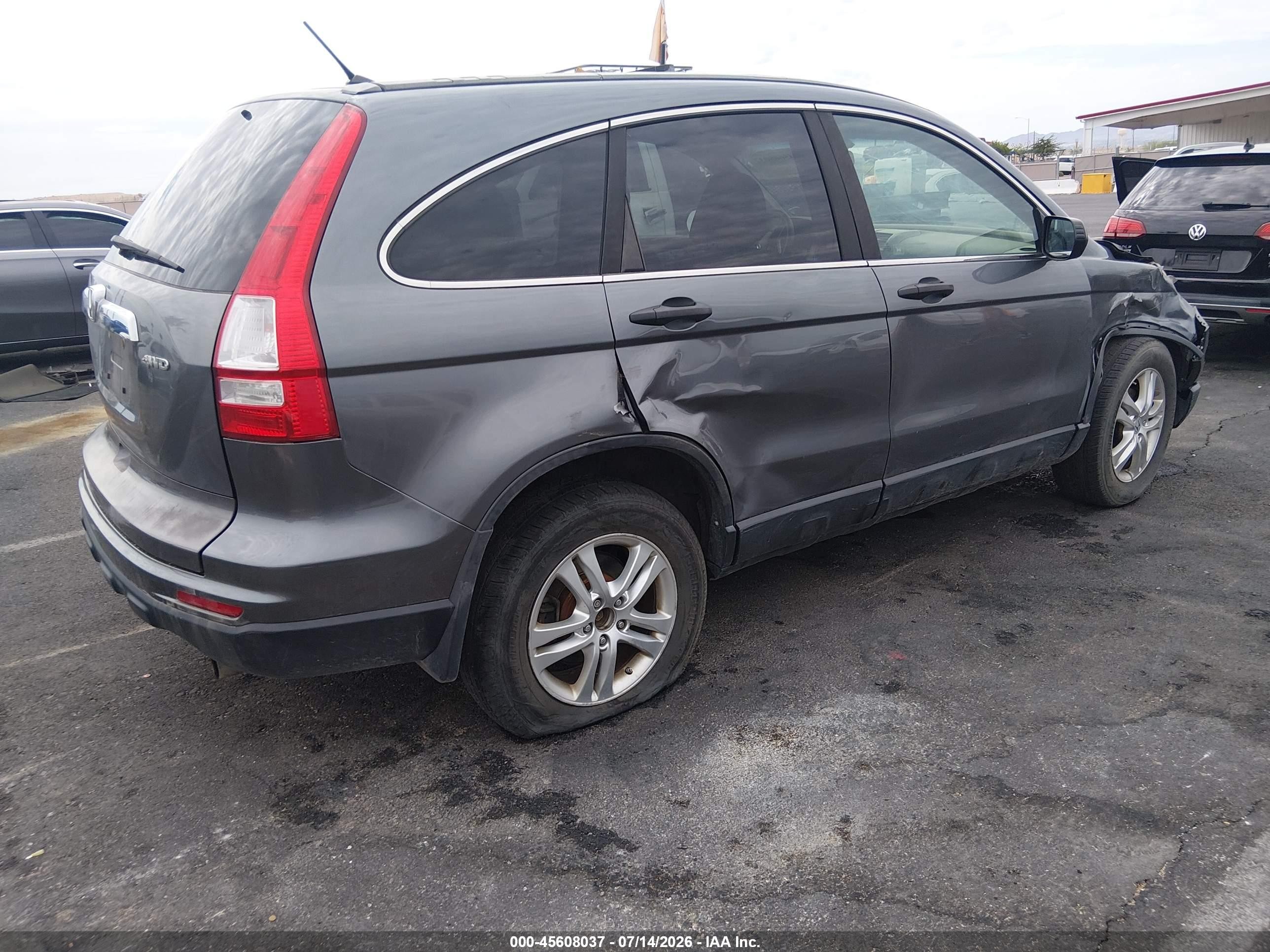 2010 Honda Cr-v Ex Gray vin: 5J6RE4H57AL078480