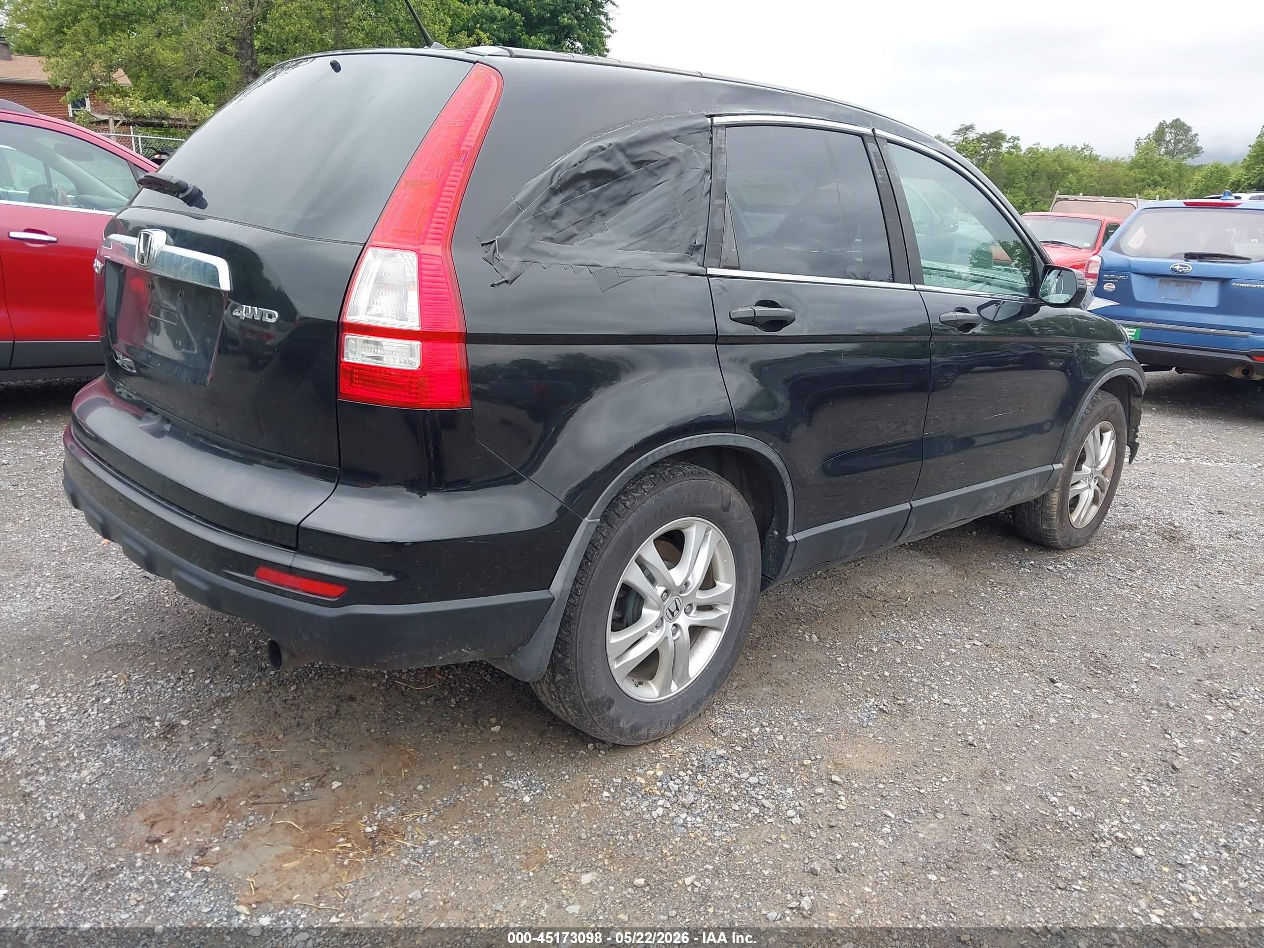 2010 Honda Cr-v Ex Black vin: 5J6RE4H57AL080729