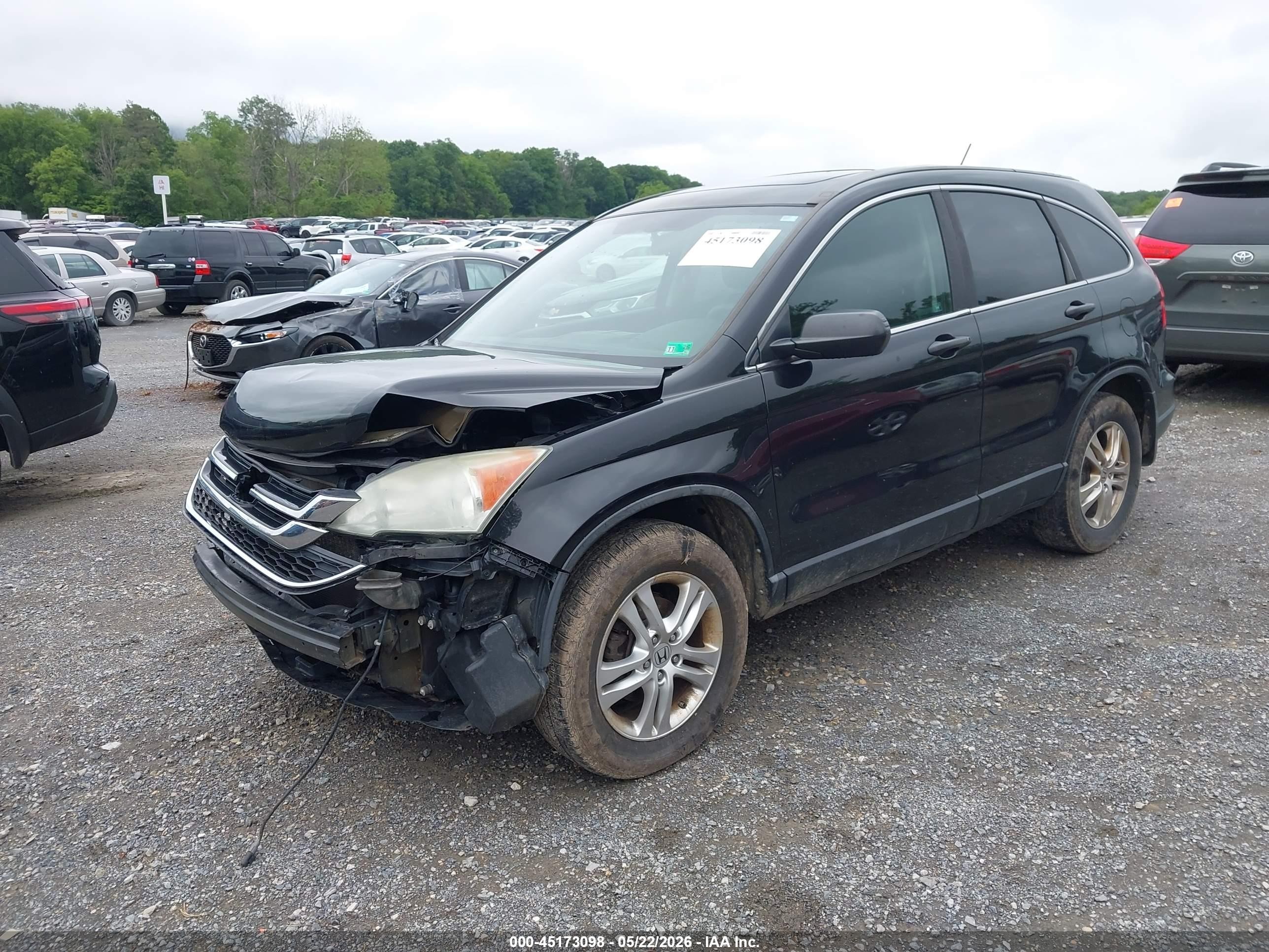 2010 Honda Cr-v Ex Black vin: 5J6RE4H57AL080729