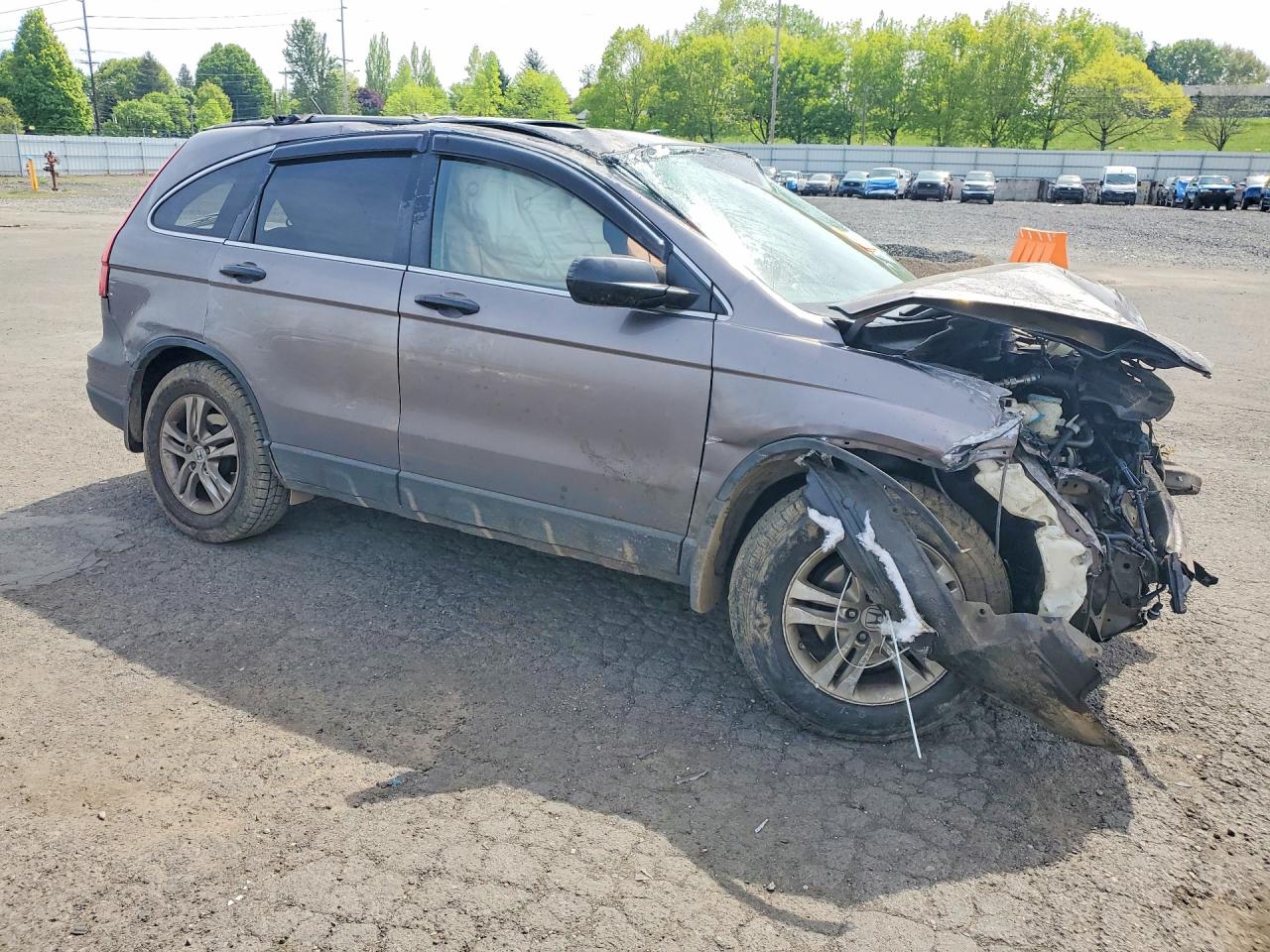 2010 Honda Cr-v Ex Gray vin: 5J6RE4H57AL085283
