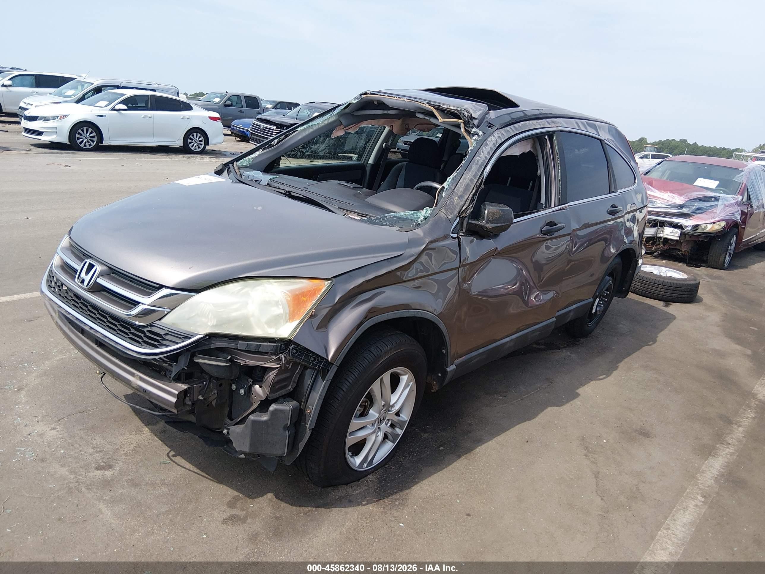 2011 Honda Cr-v Ex Gray vin: 5J6RE4H57BL023691