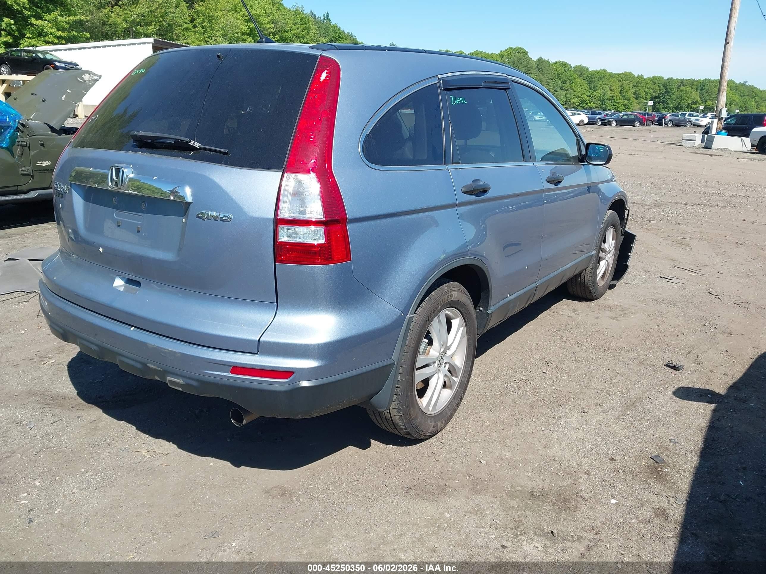 2011 Honda Cr-v Ex Синий vin: 5J6RE4H57BL062121