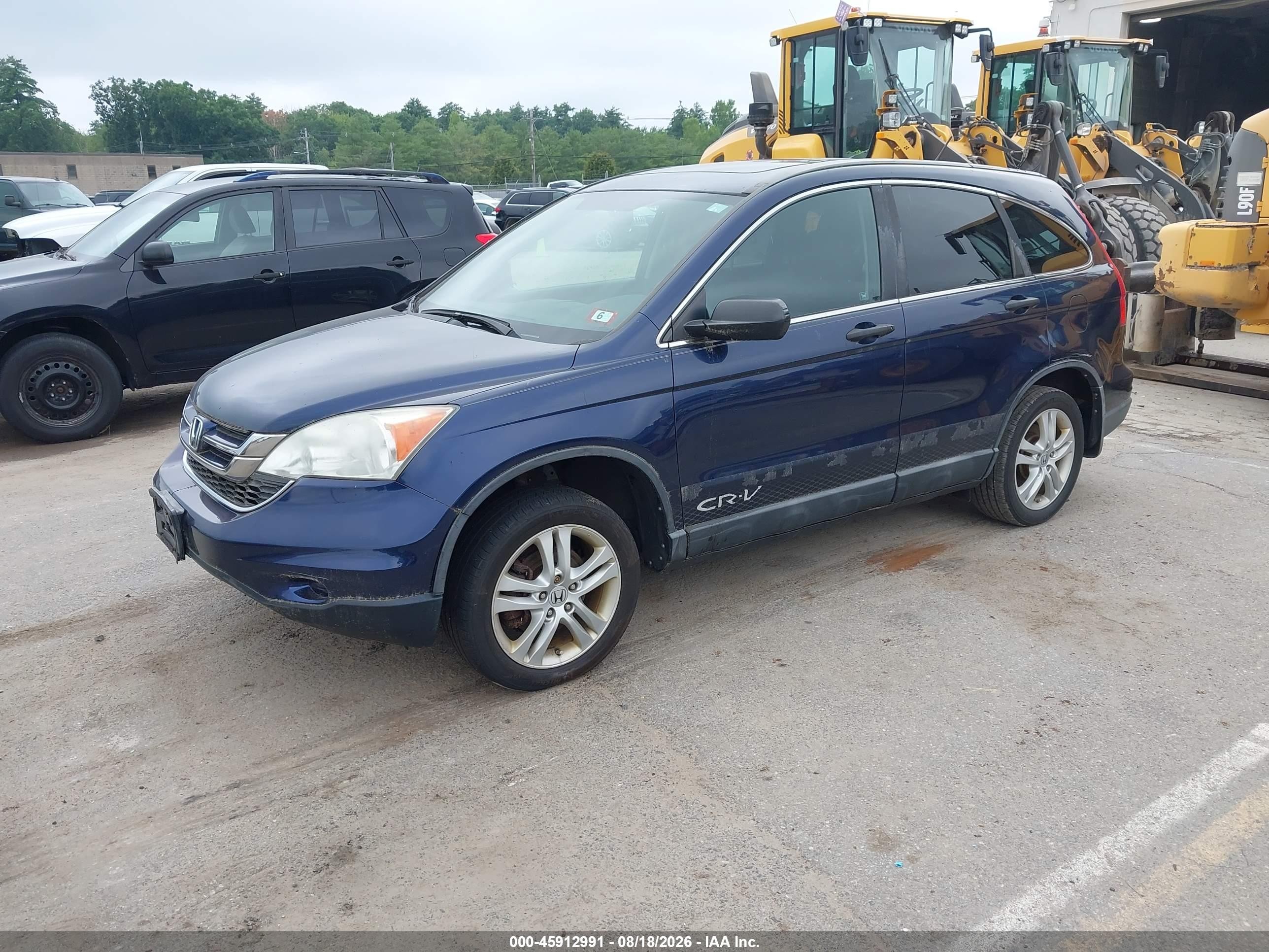 2010 Honda Cr-v Ex Blue vin: 5J6RE4H58AL006980
