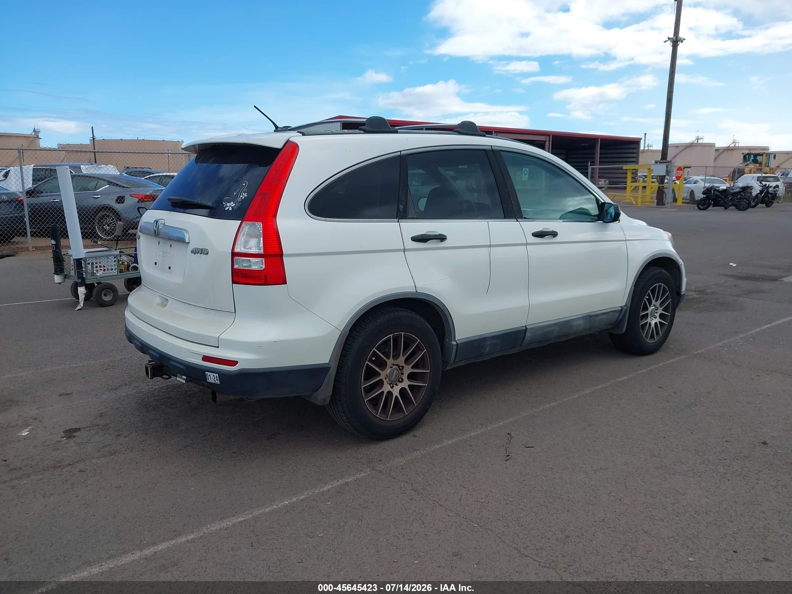 2010 Honda Cr-v Ex White vin: 5J6RE4H58AL023682