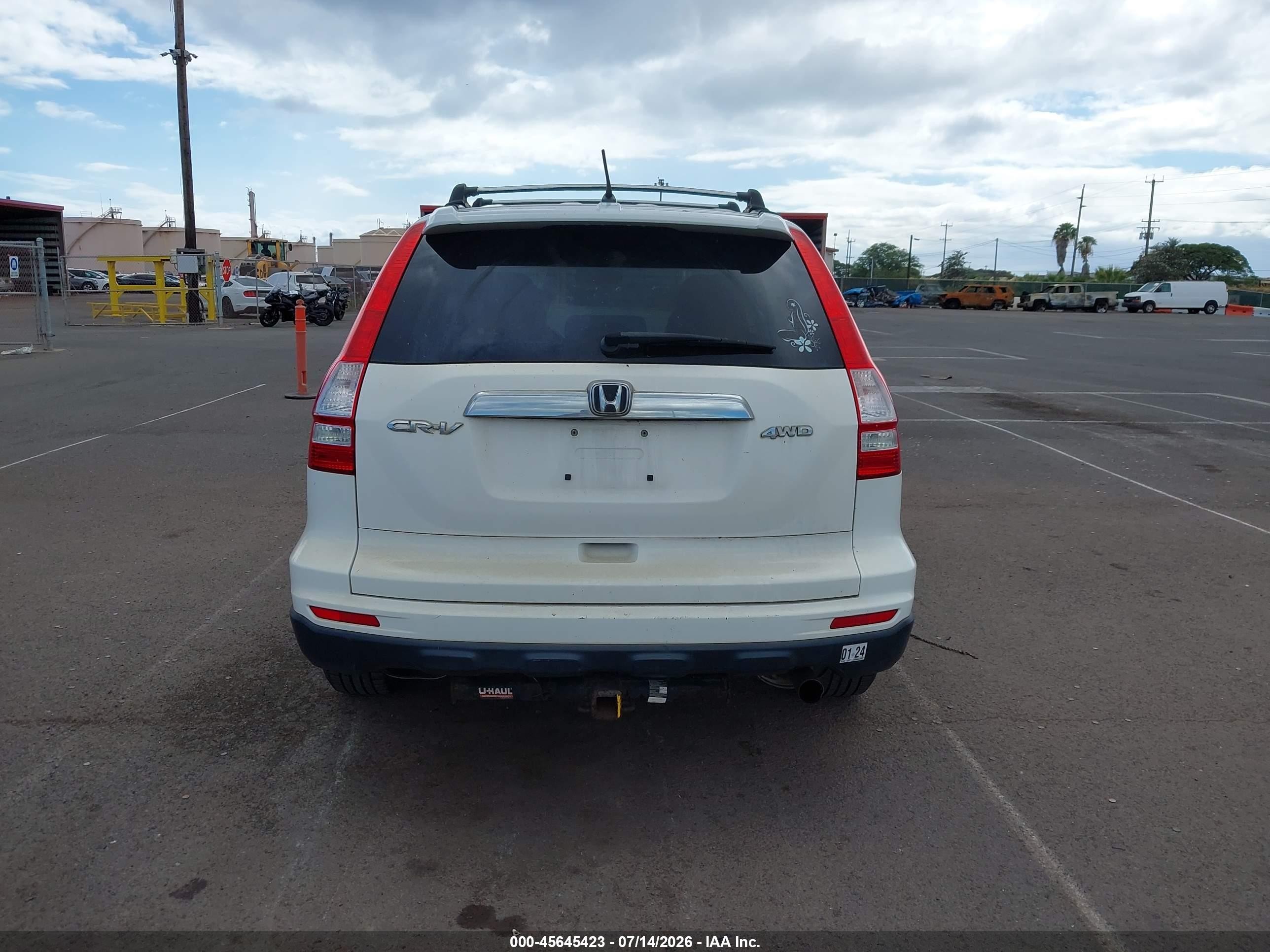 2010 Honda Cr-v Ex White vin: 5J6RE4H58AL023682