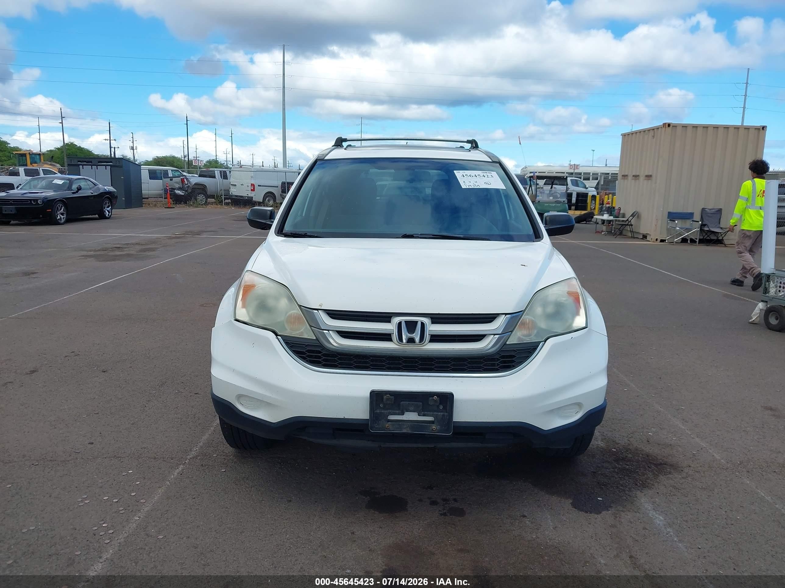 2010 Honda Cr-v Ex White vin: 5J6RE4H58AL023682