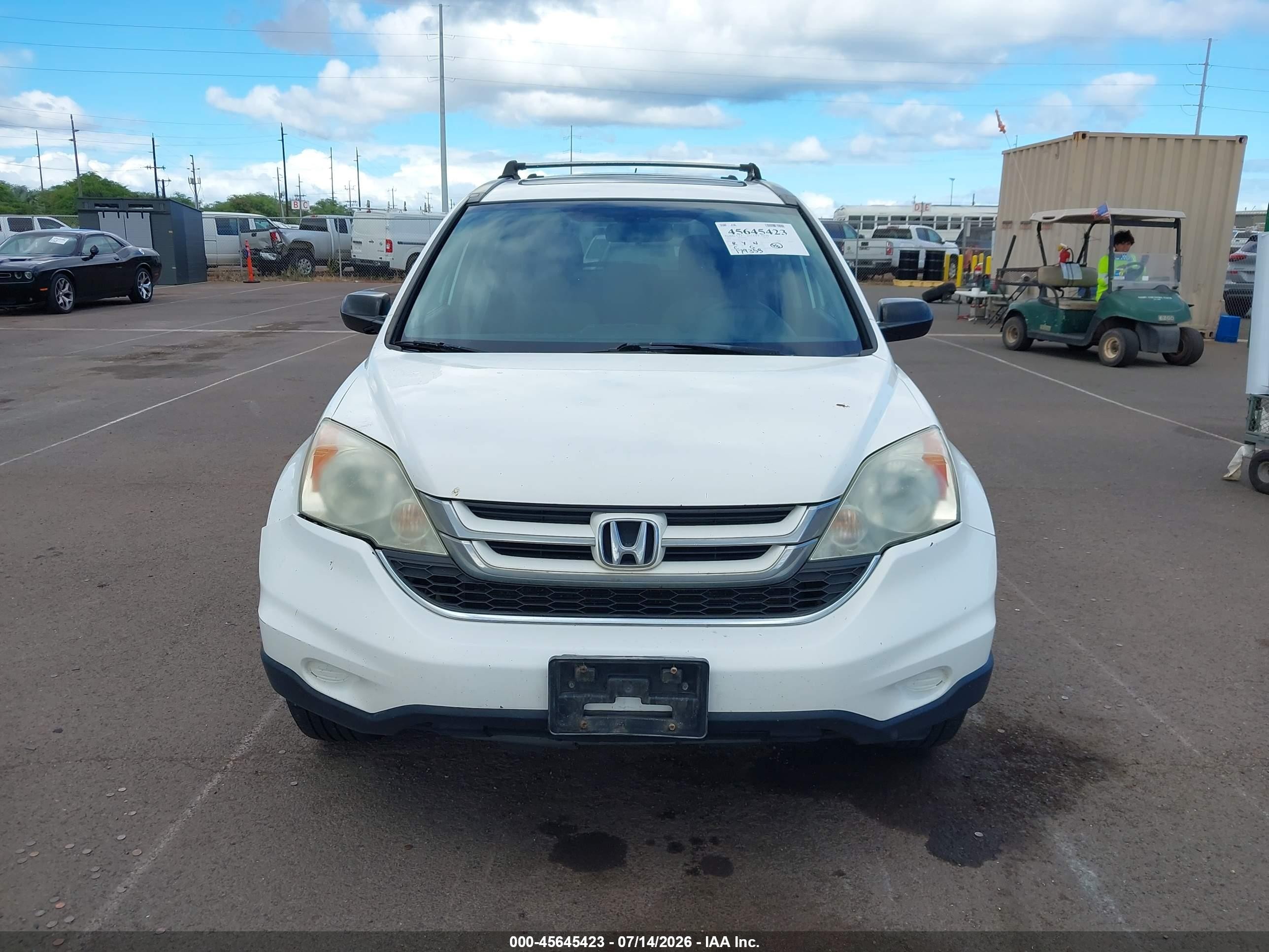 2010 Honda Cr-v Ex White vin: 5J6RE4H58AL023682