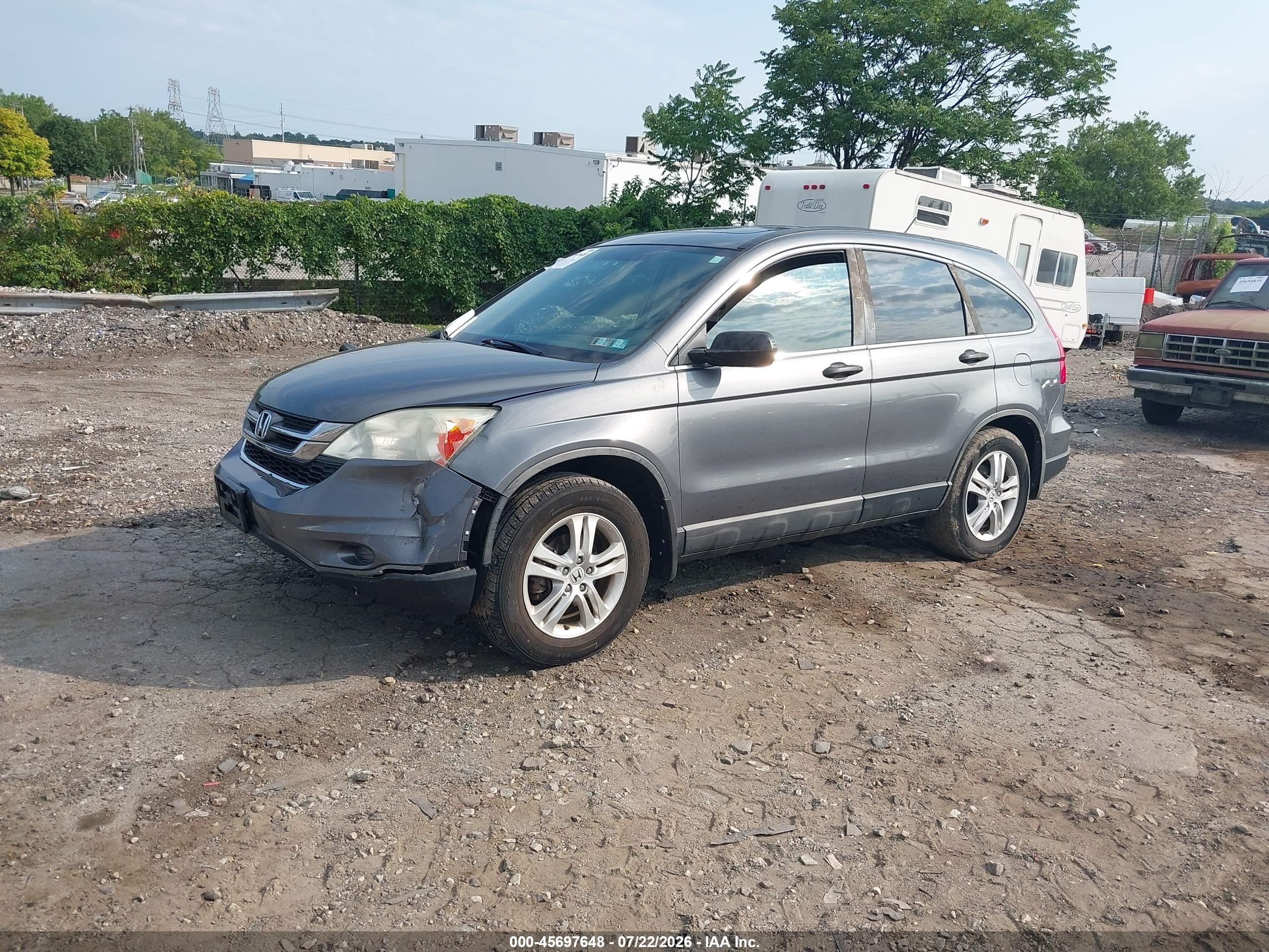 2010 Honda Cr-v Ex Gray vin: 5J6RE4H58AL031586
