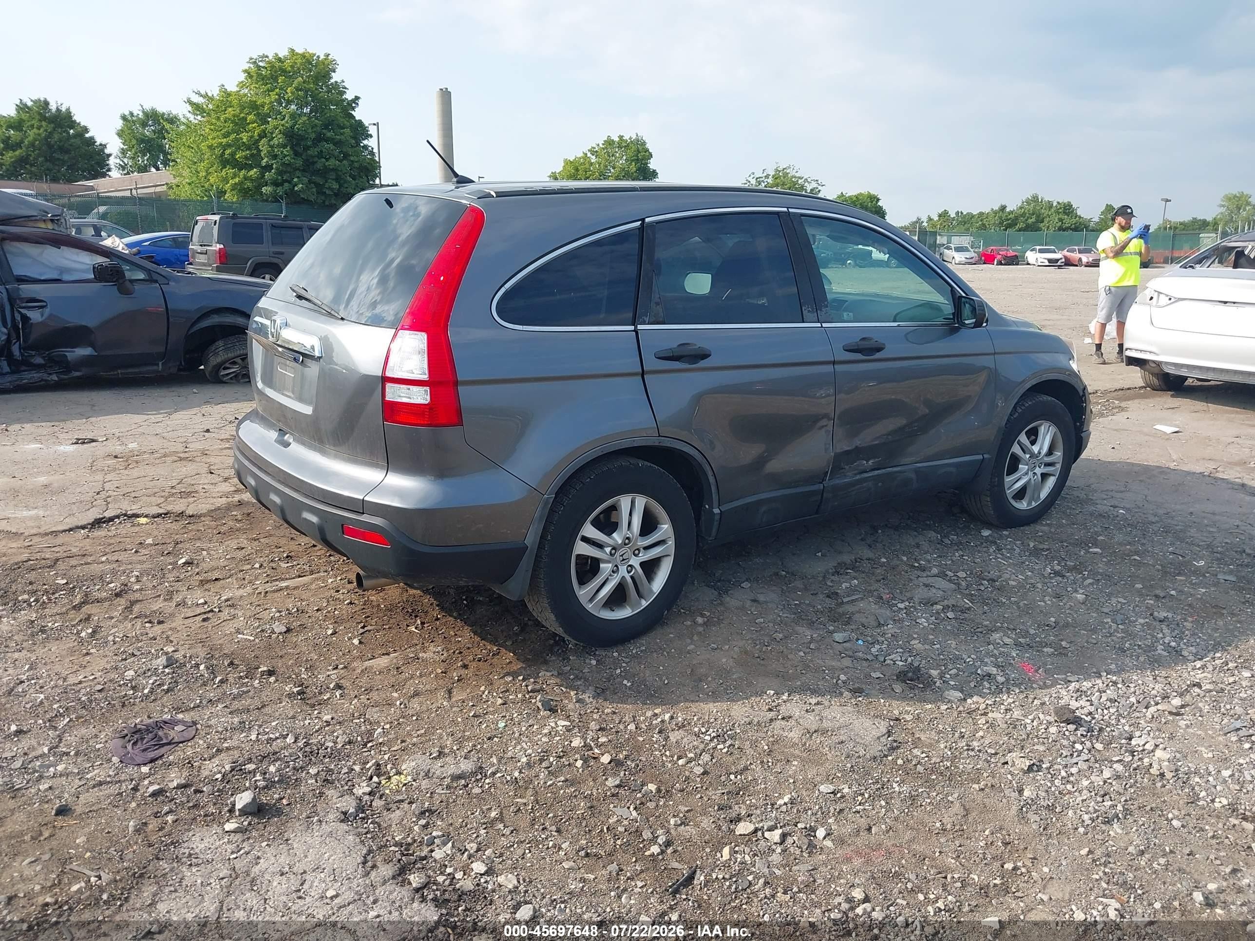 2010 Honda Cr-v Ex Gray vin: 5J6RE4H58AL031586