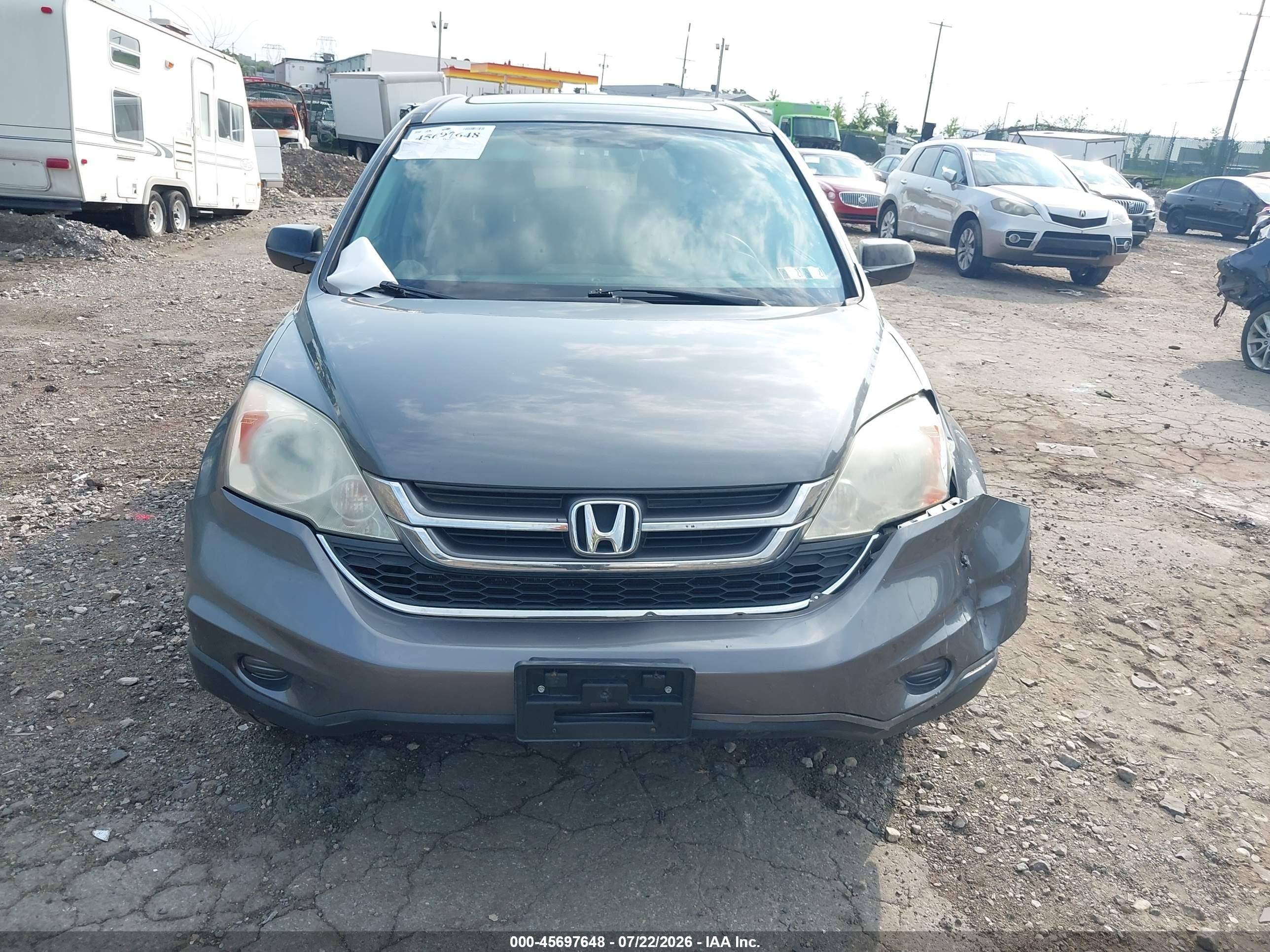 2010 Honda Cr-v Ex Gray vin: 5J6RE4H58AL031586