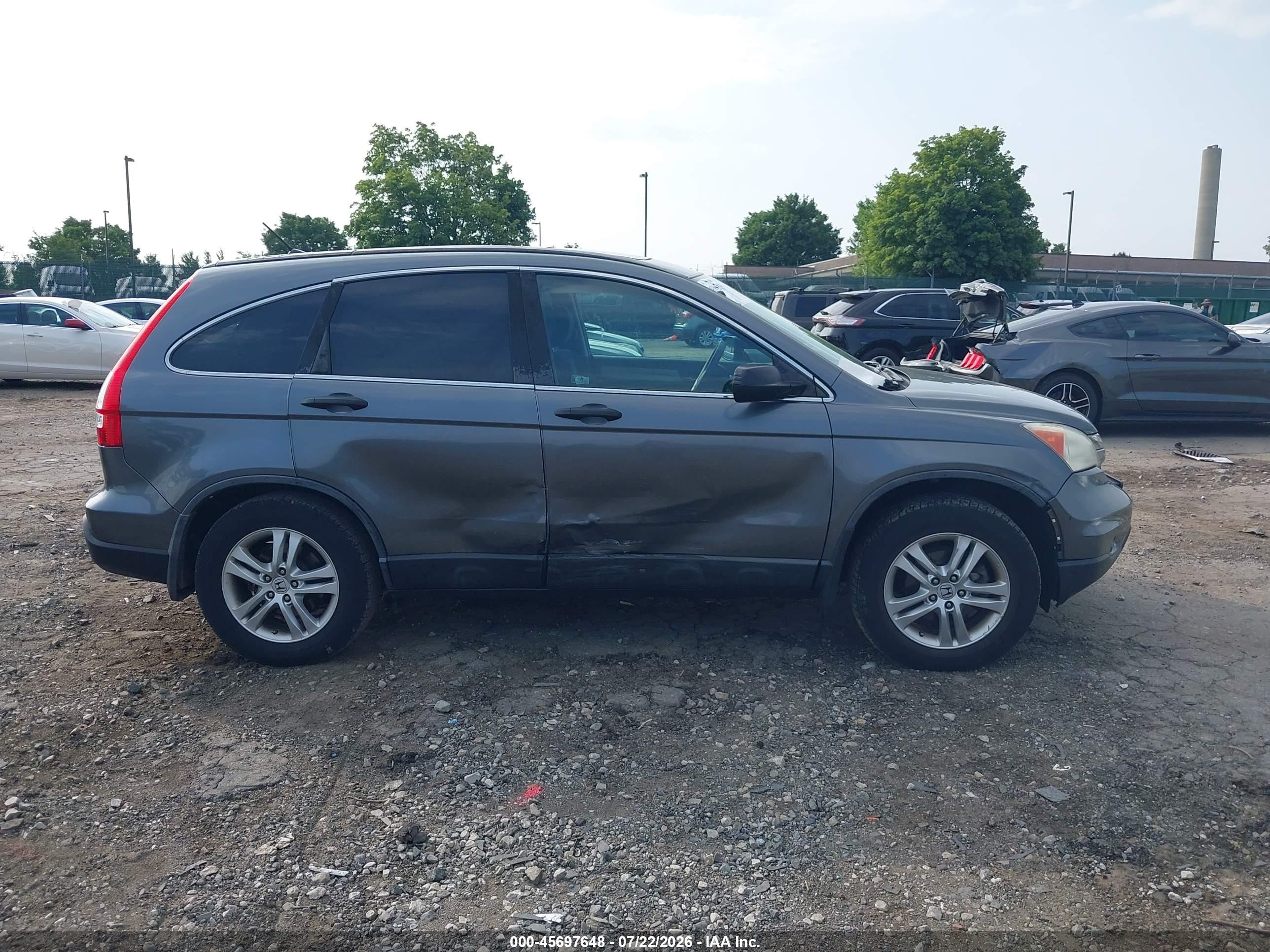 2010 Honda Cr-v Ex Gray vin: 5J6RE4H58AL031586