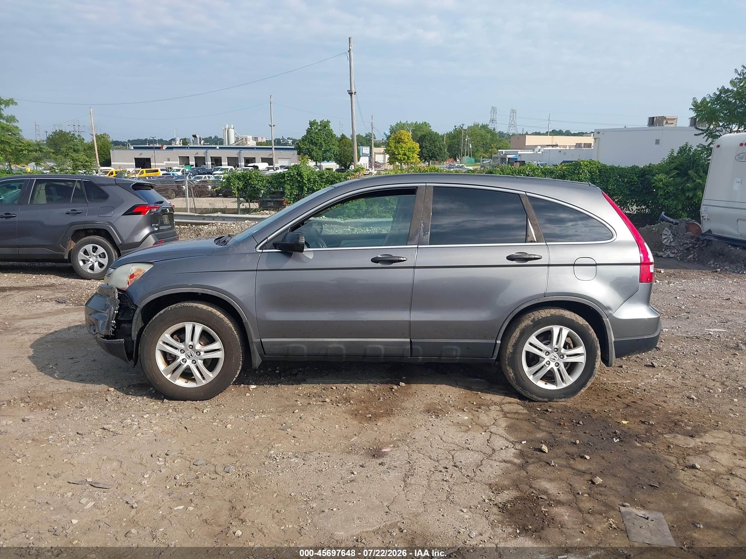 2010 Honda Cr-v Ex Gray vin: 5J6RE4H58AL031586