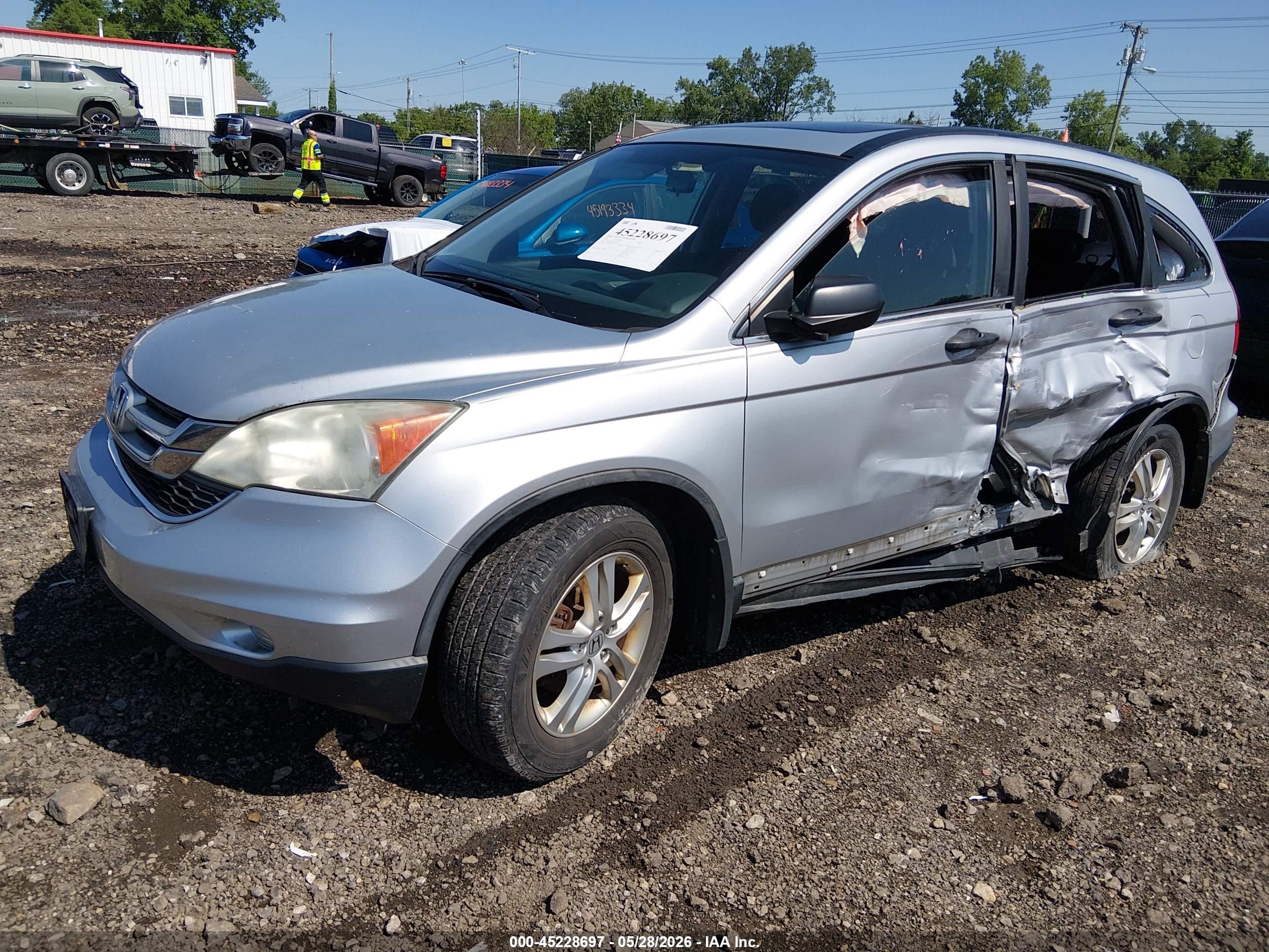 2010 Honda Cr-v Ex Silver vin: 5J6RE4H58AL067410