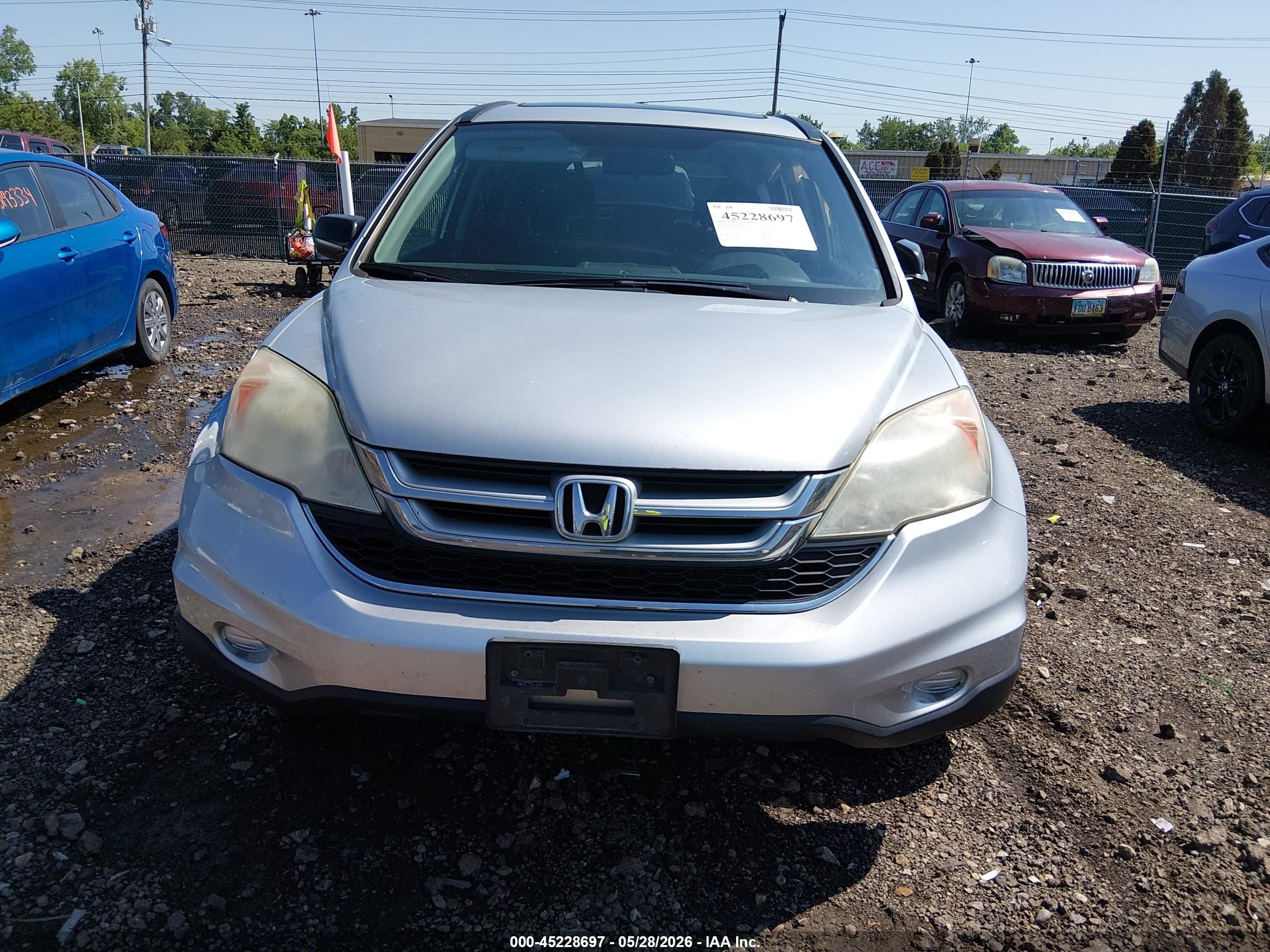 2010 Honda Cr-v Ex Silver vin: 5J6RE4H58AL067410