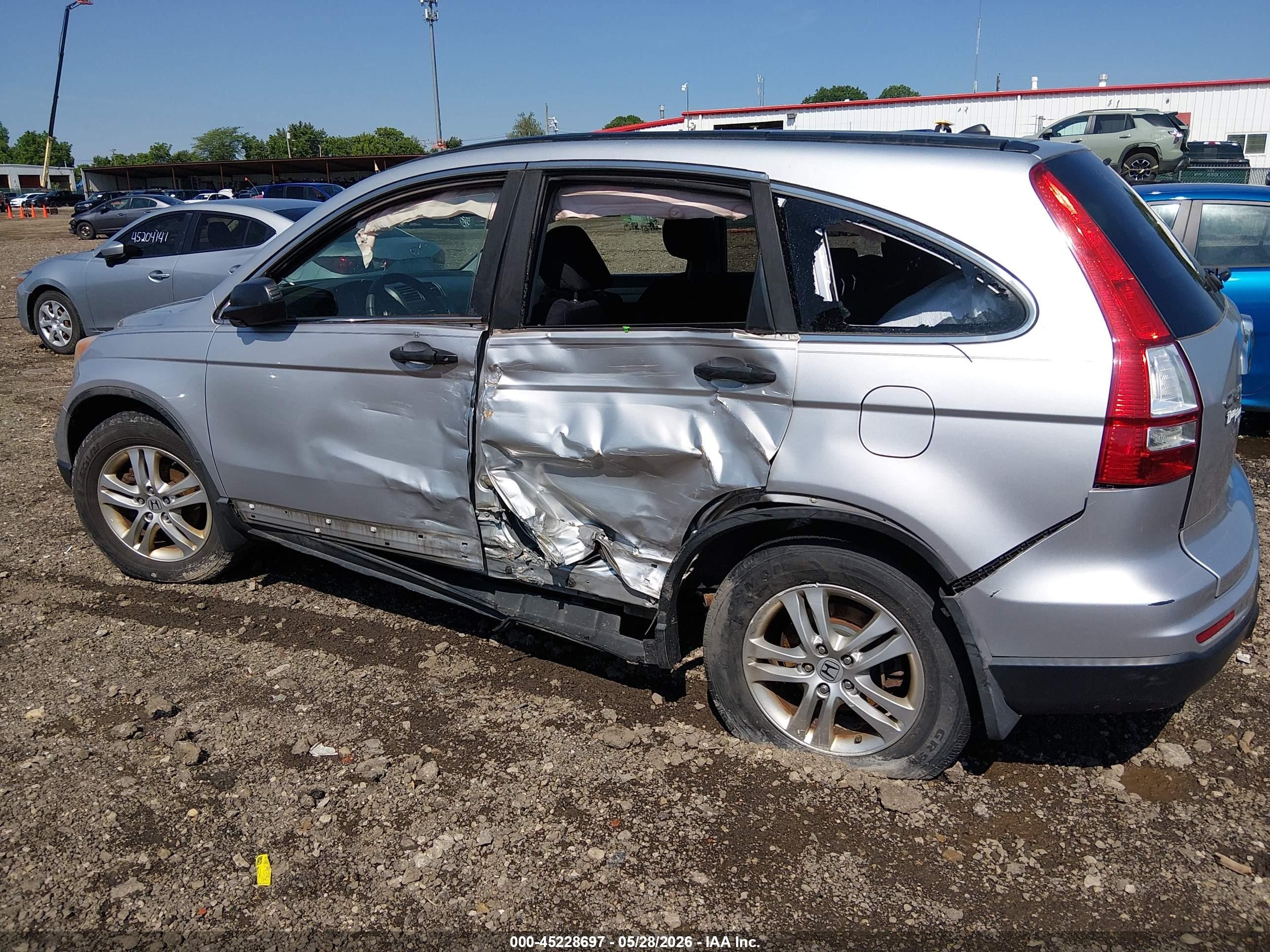 2010 Honda Cr-v Ex Silver vin: 5J6RE4H58AL067410