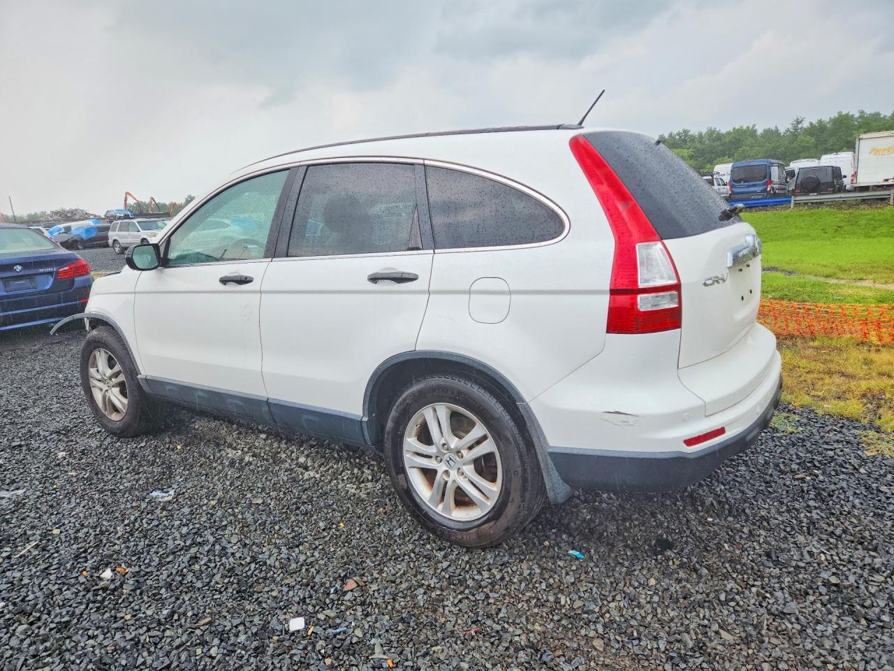 2010 Honda Cr-v Ex White vin: 5J6RE4H58AL084840