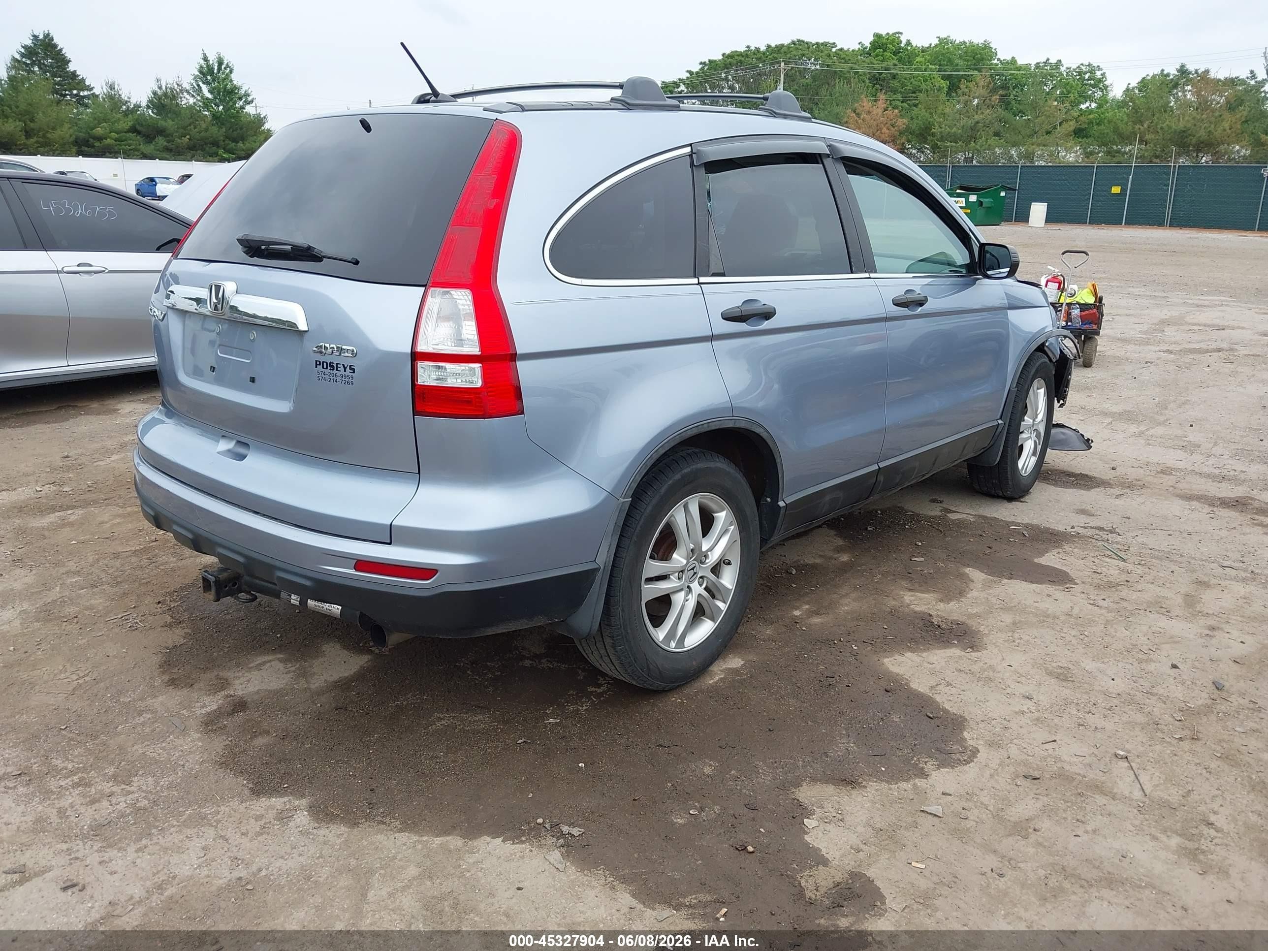 2011 Honda Cr-v Ex Blue vin: 5J6RE4H58BL030679