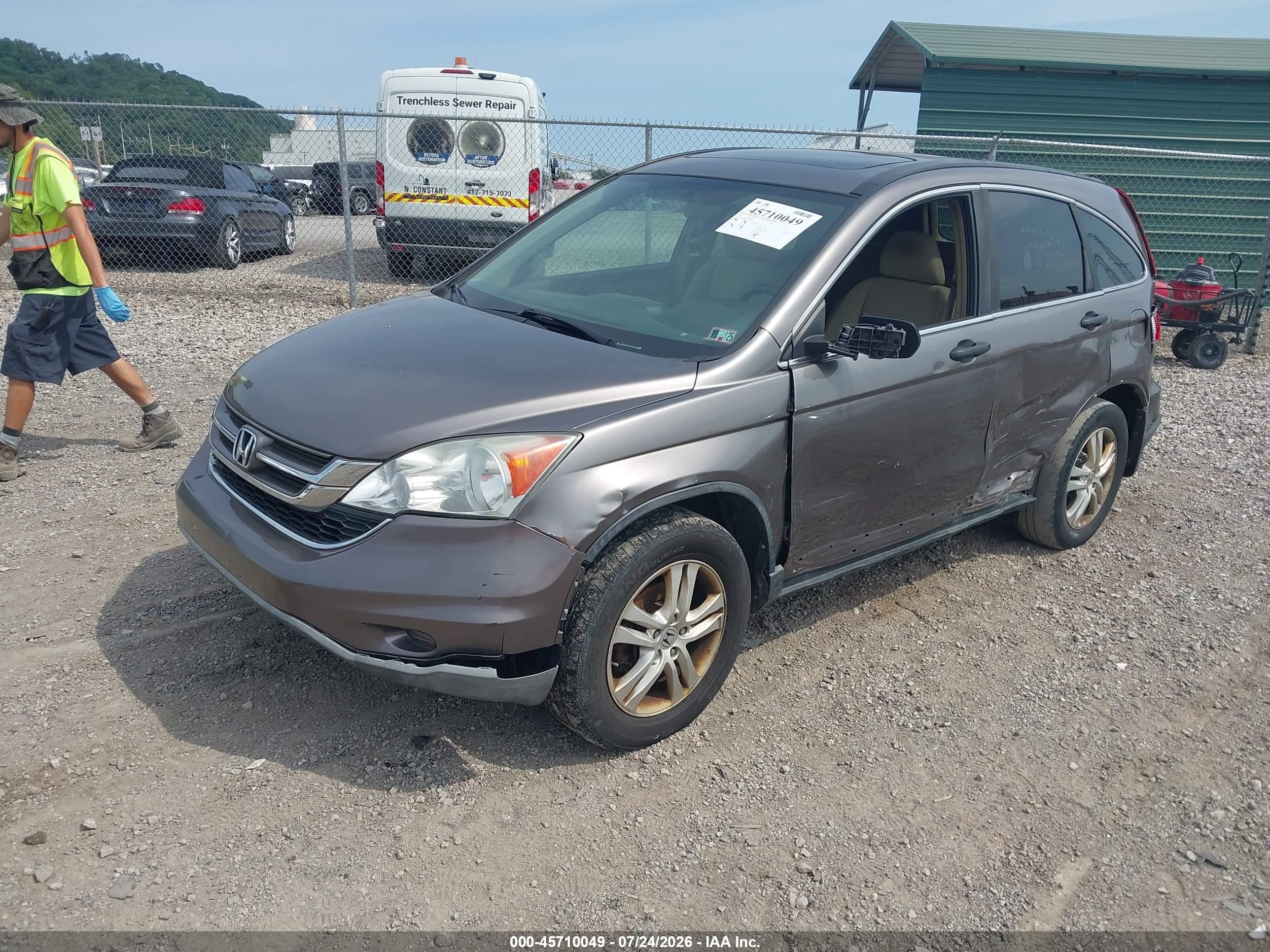 2011 Honda Cr-v Ex Brown vin: 5J6RE4H58BL073208