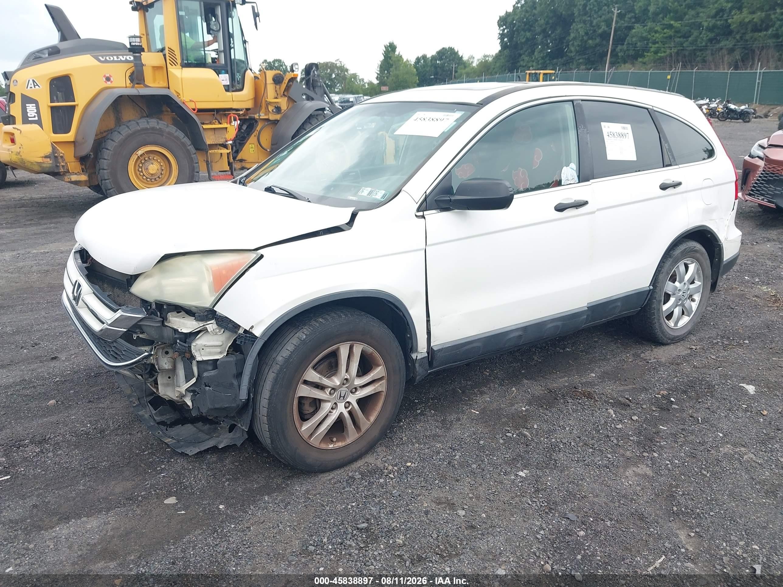 2010 Honda Cr-v Ex White vin: 5J6RE4H59AL001240