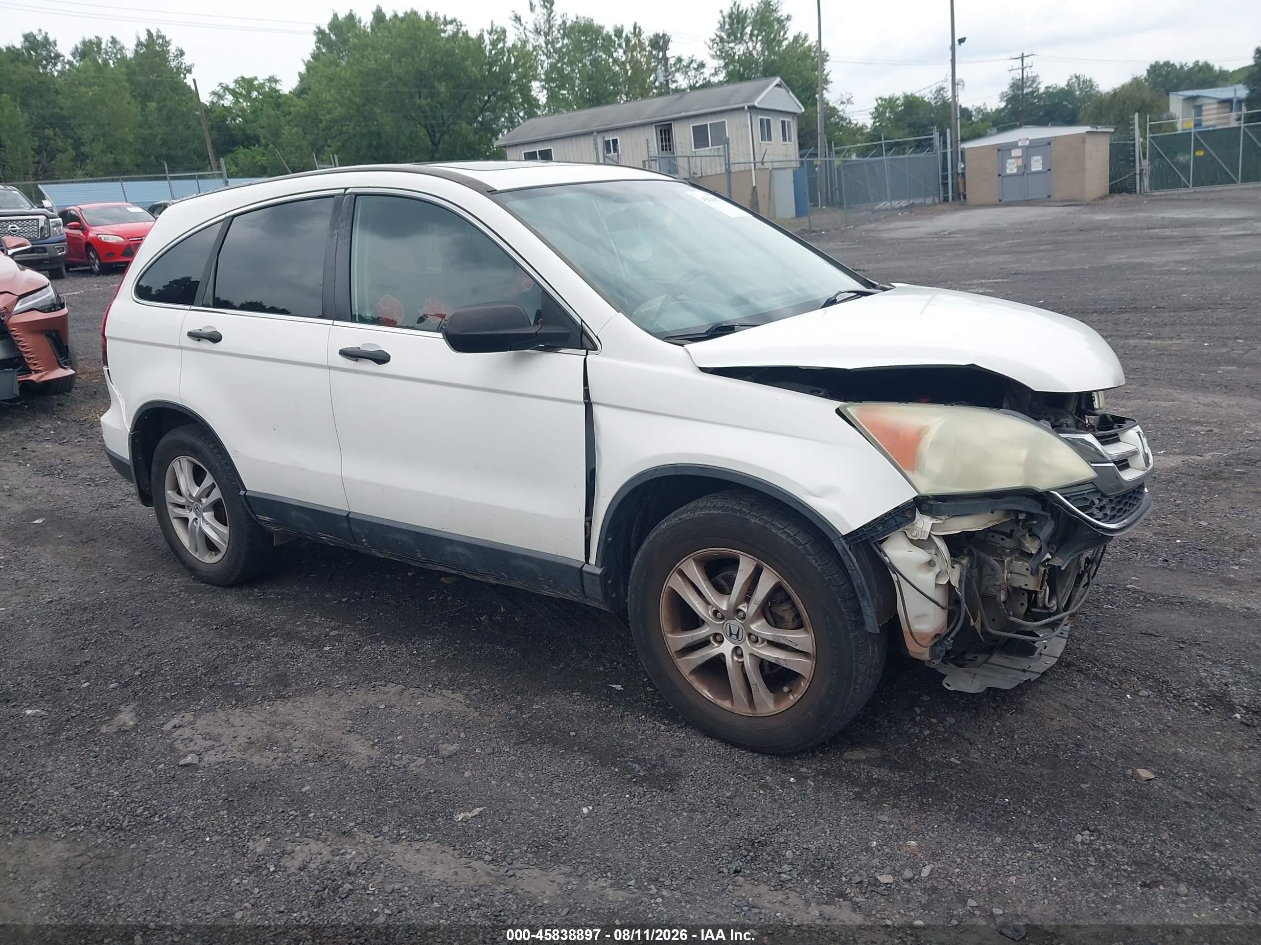 2010 Honda Cr-v Ex White vin: 5J6RE4H59AL001240