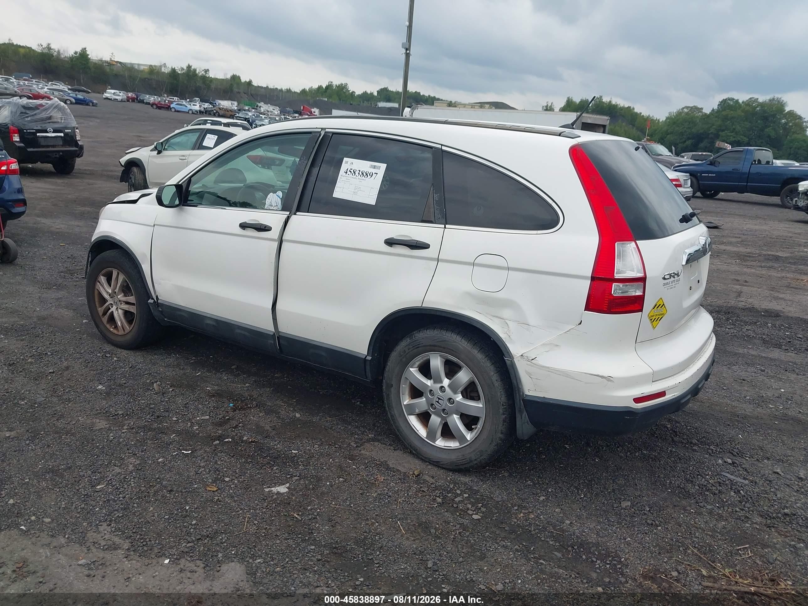 2010 Honda Cr-v Ex White vin: 5J6RE4H59AL001240