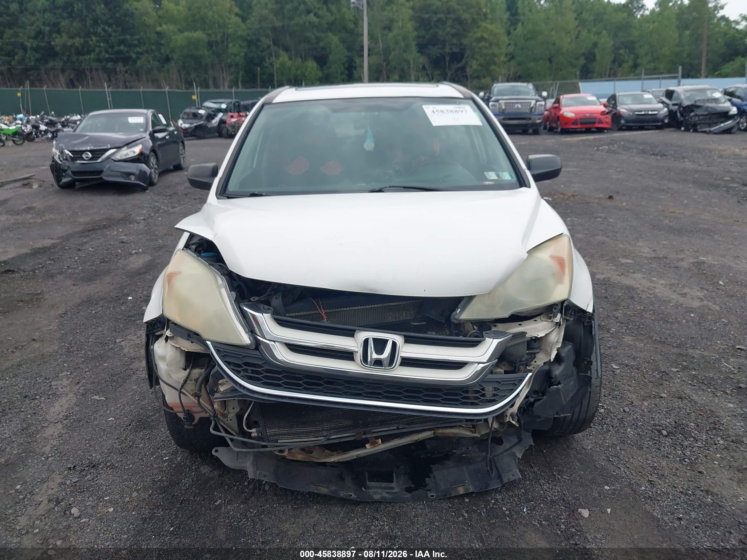 2010 Honda Cr-v Ex White vin: 5J6RE4H59AL001240