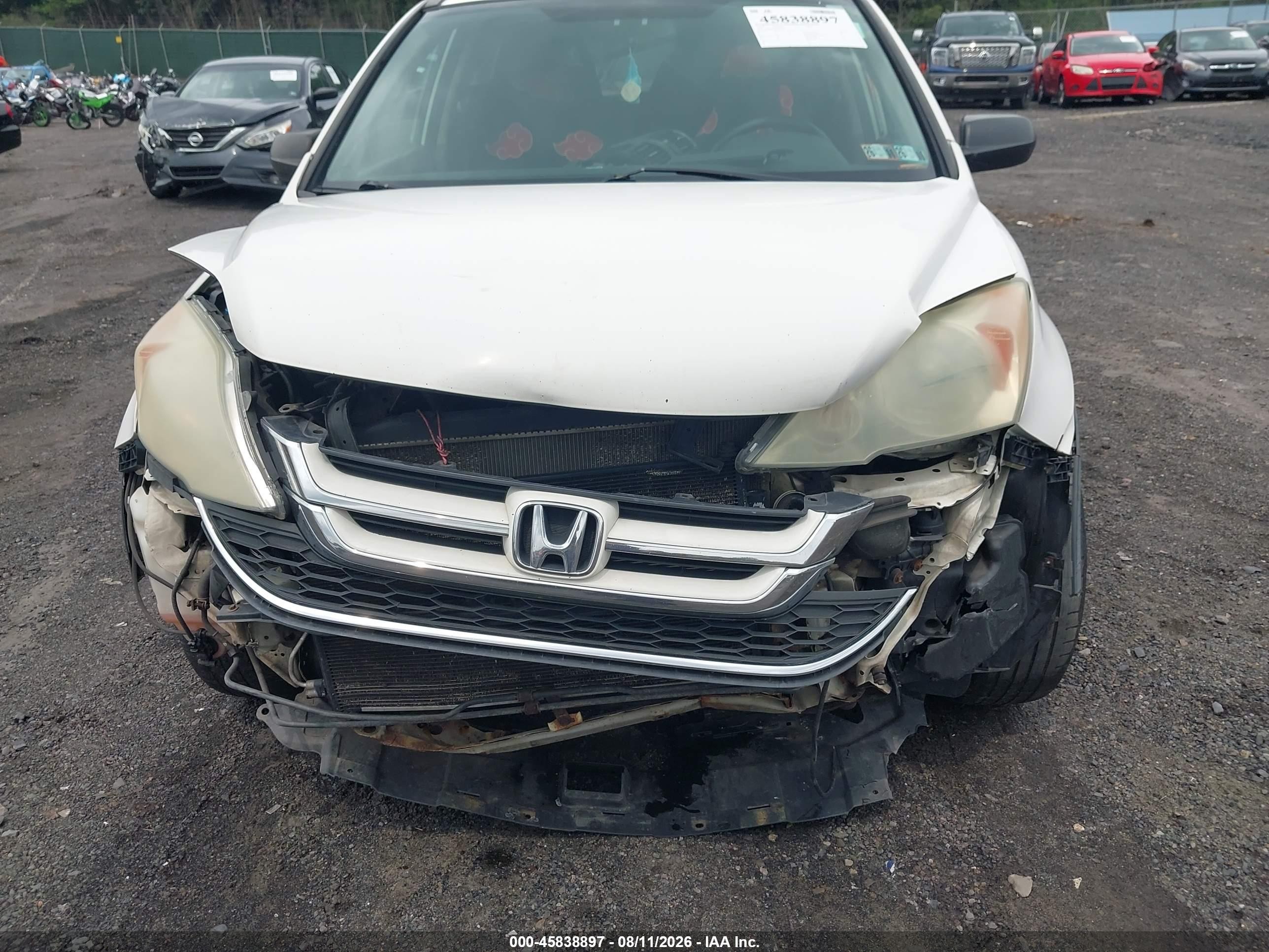 2010 Honda Cr-v Ex White vin: 5J6RE4H59AL001240
