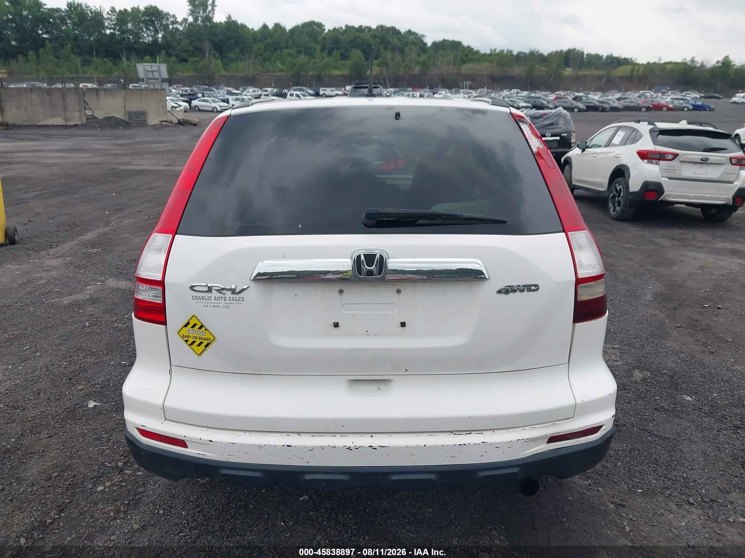 2010 Honda Cr-v Ex White vin: 5J6RE4H59AL001240