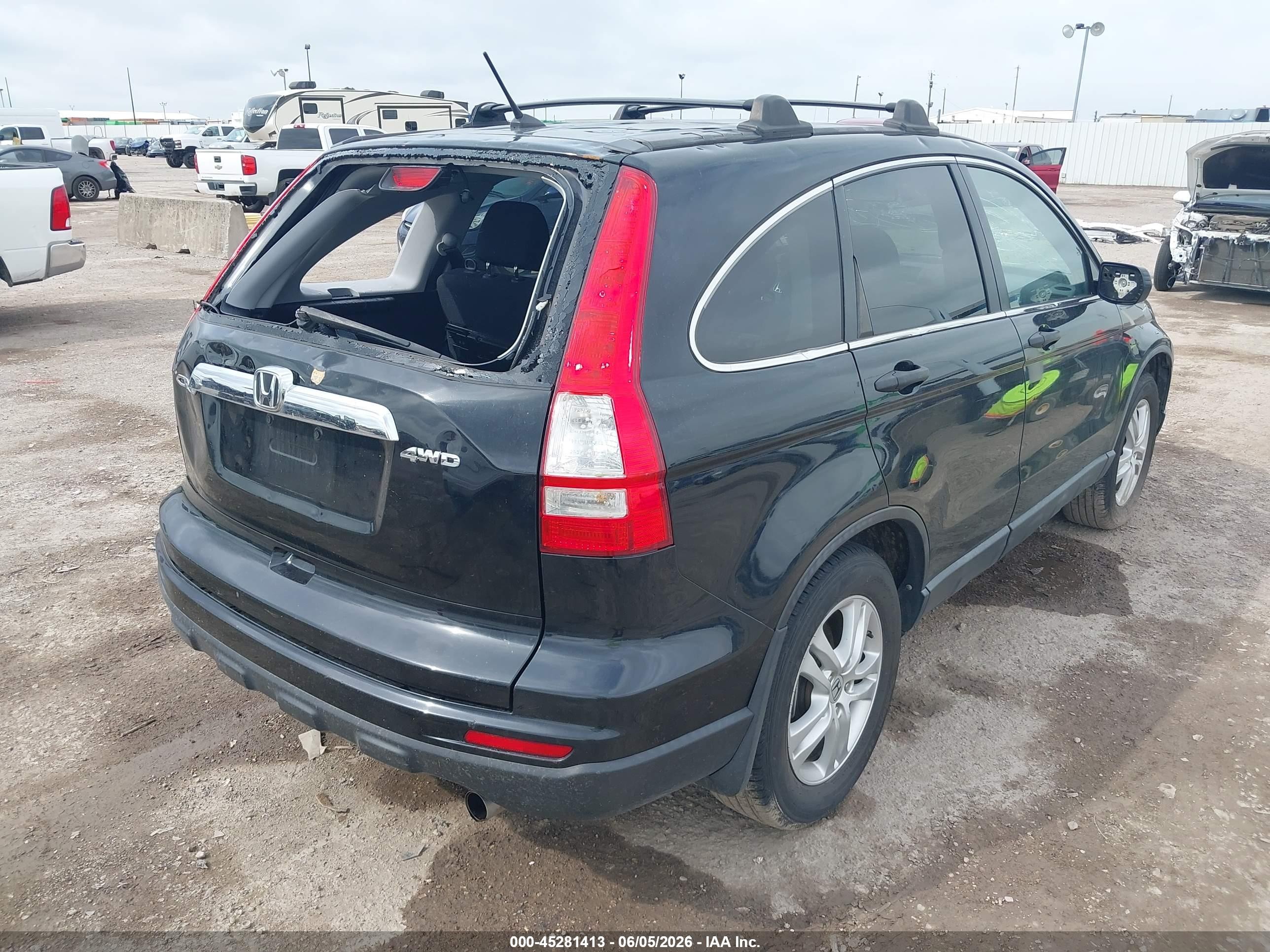 2010 Honda Cr-v Ex Black vin: 5J6RE4H59AL007300