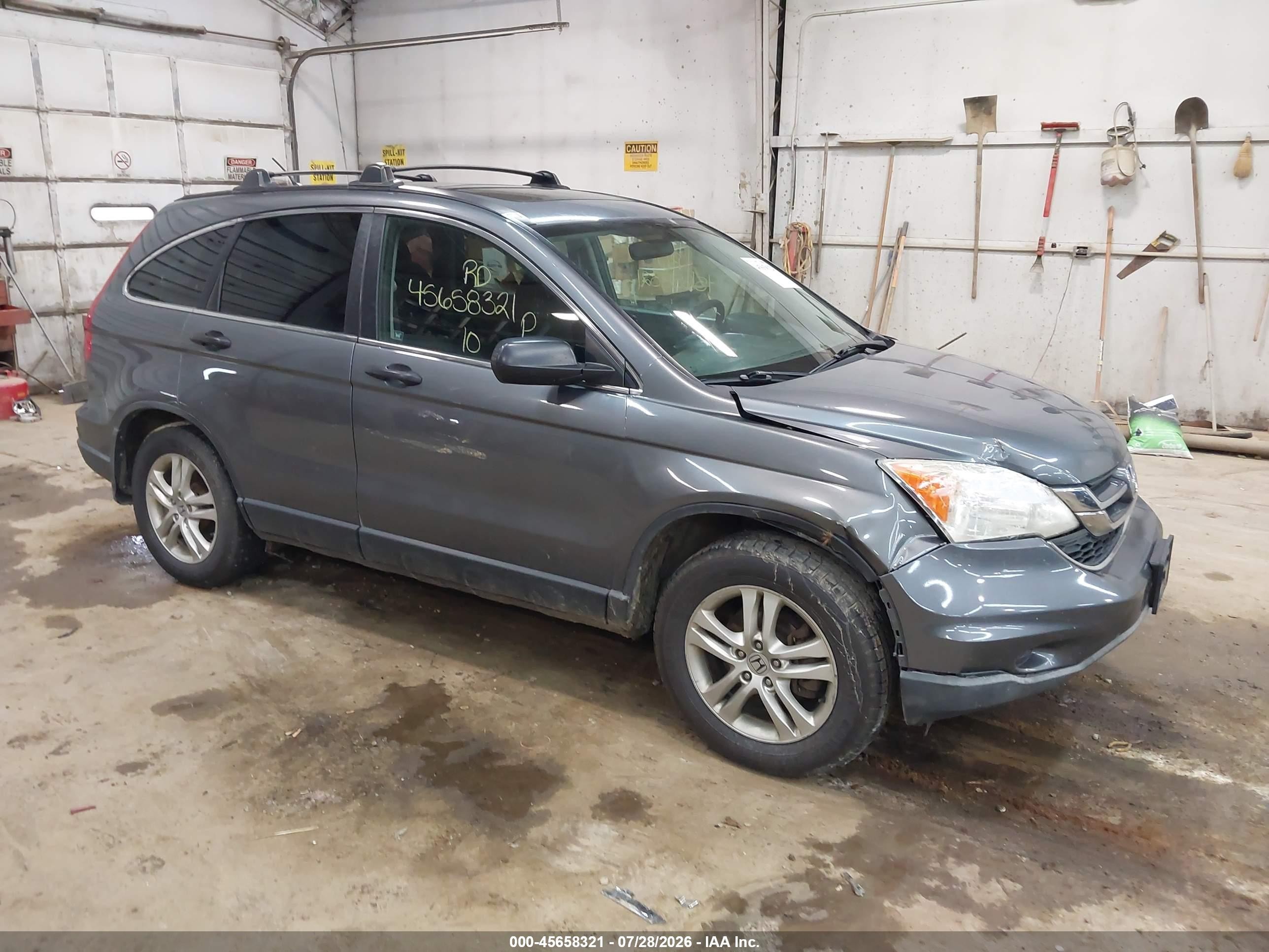 2010 Honda Cr-v Ex Gray vin: 5J6RE4H59AL049448