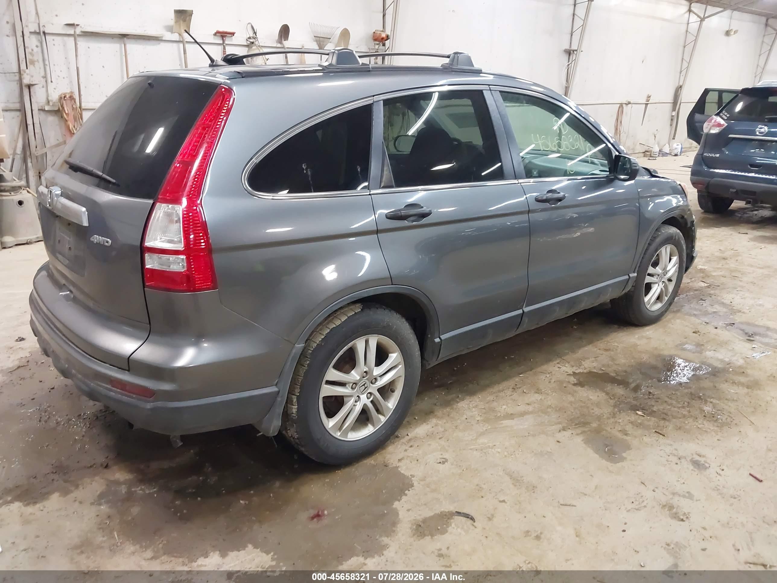 2010 Honda Cr-v Ex Gray vin: 5J6RE4H59AL049448