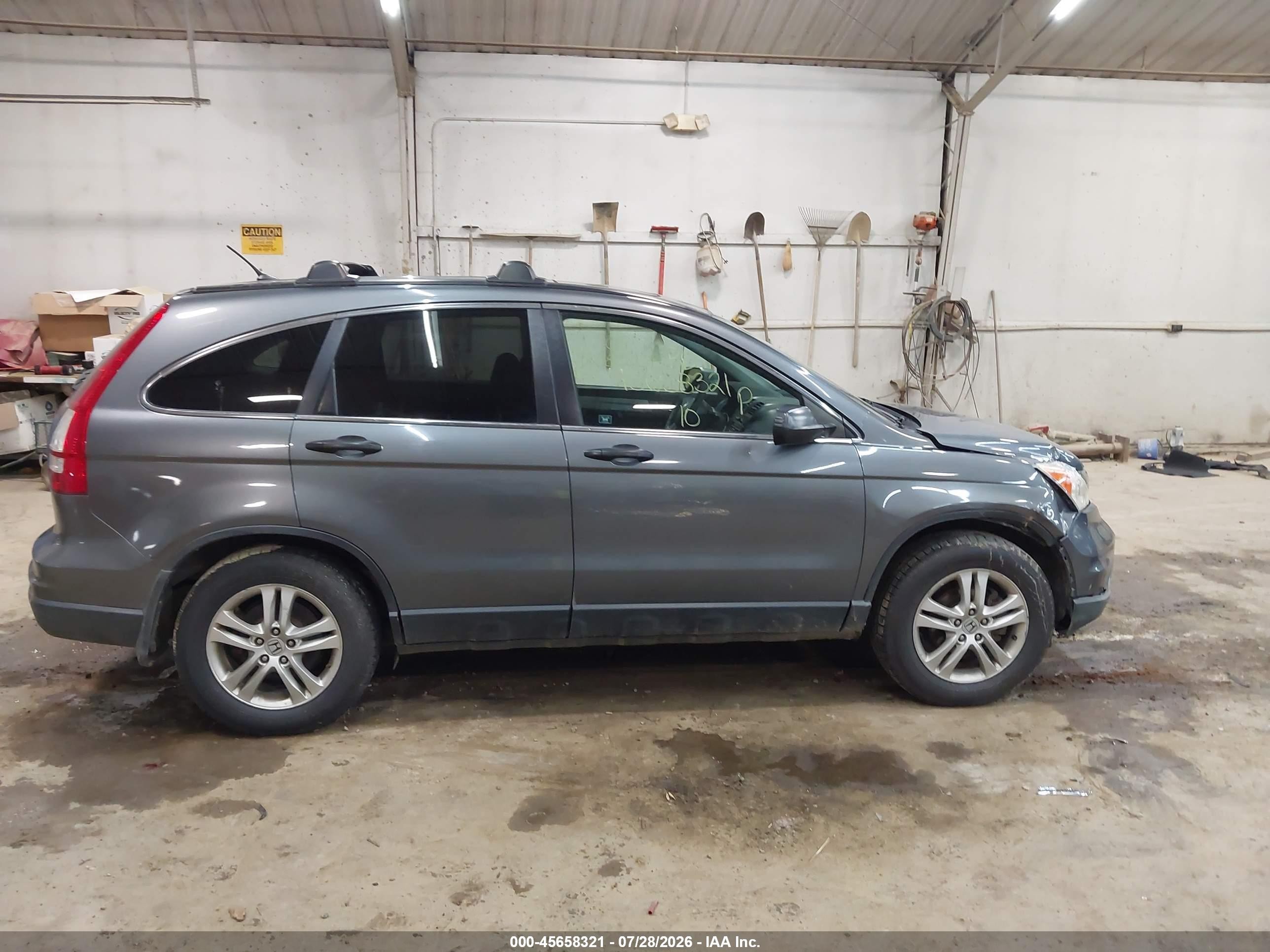 2010 Honda Cr-v Ex Gray vin: 5J6RE4H59AL049448