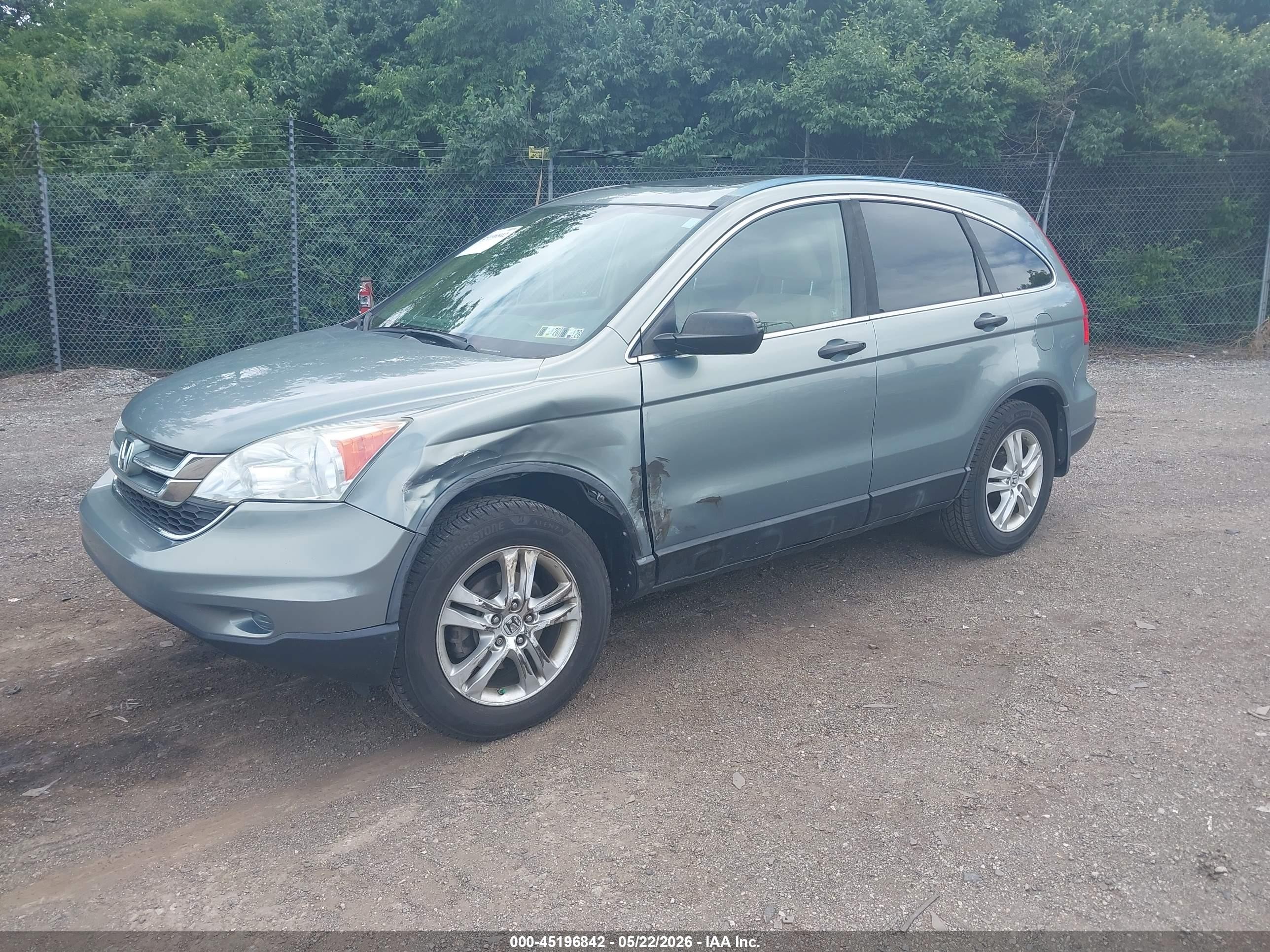 2010 Honda Cr-v Ex Light Blue vin: 5J6RE4H59AL087181