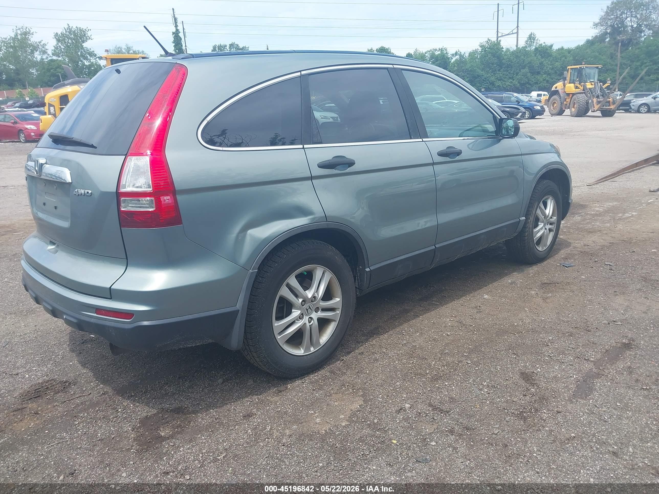 2010 Honda Cr-v Ex Light Blue vin: 5J6RE4H59AL087181