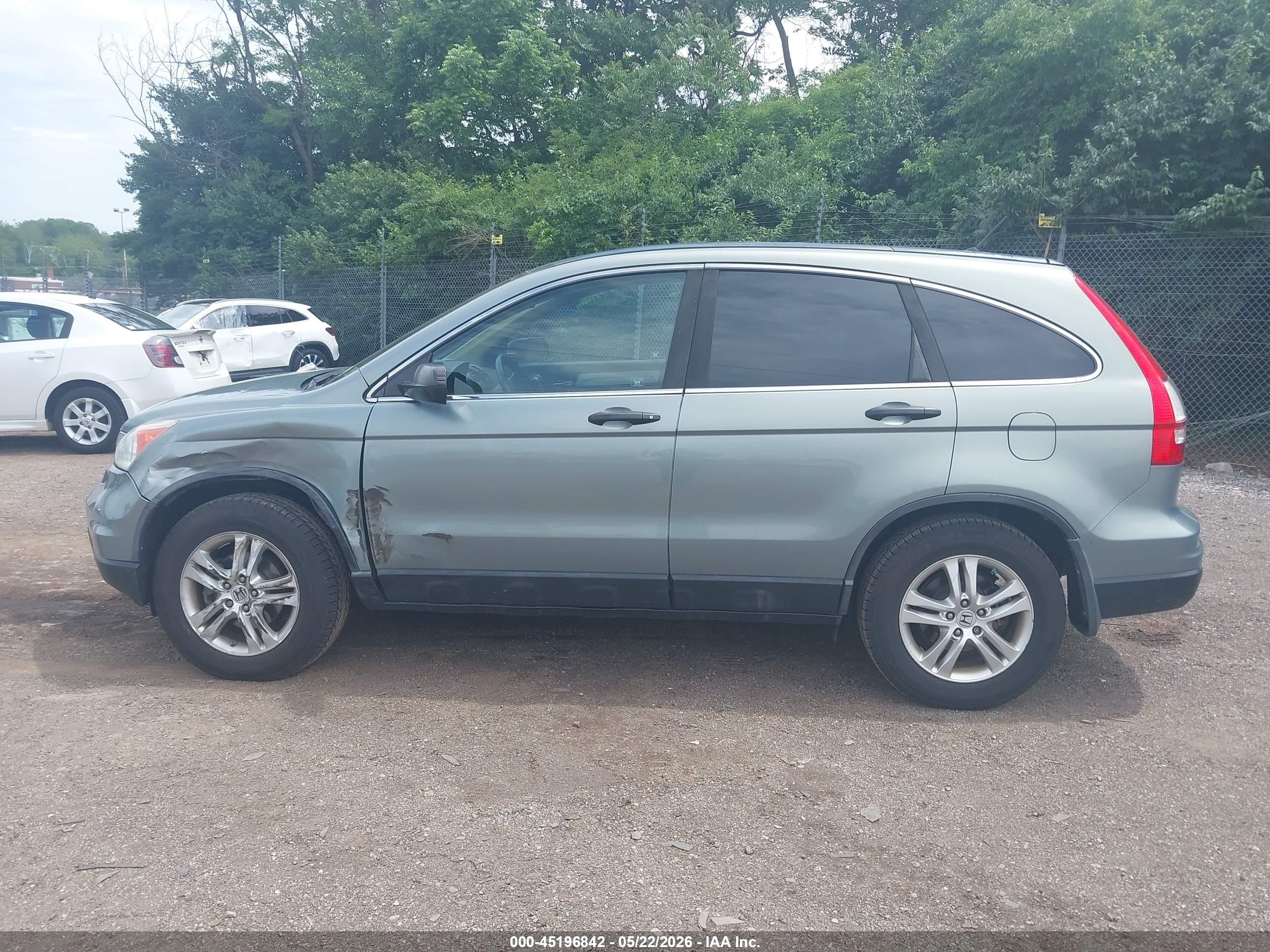 2010 Honda Cr-v Ex Light Blue vin: 5J6RE4H59AL087181