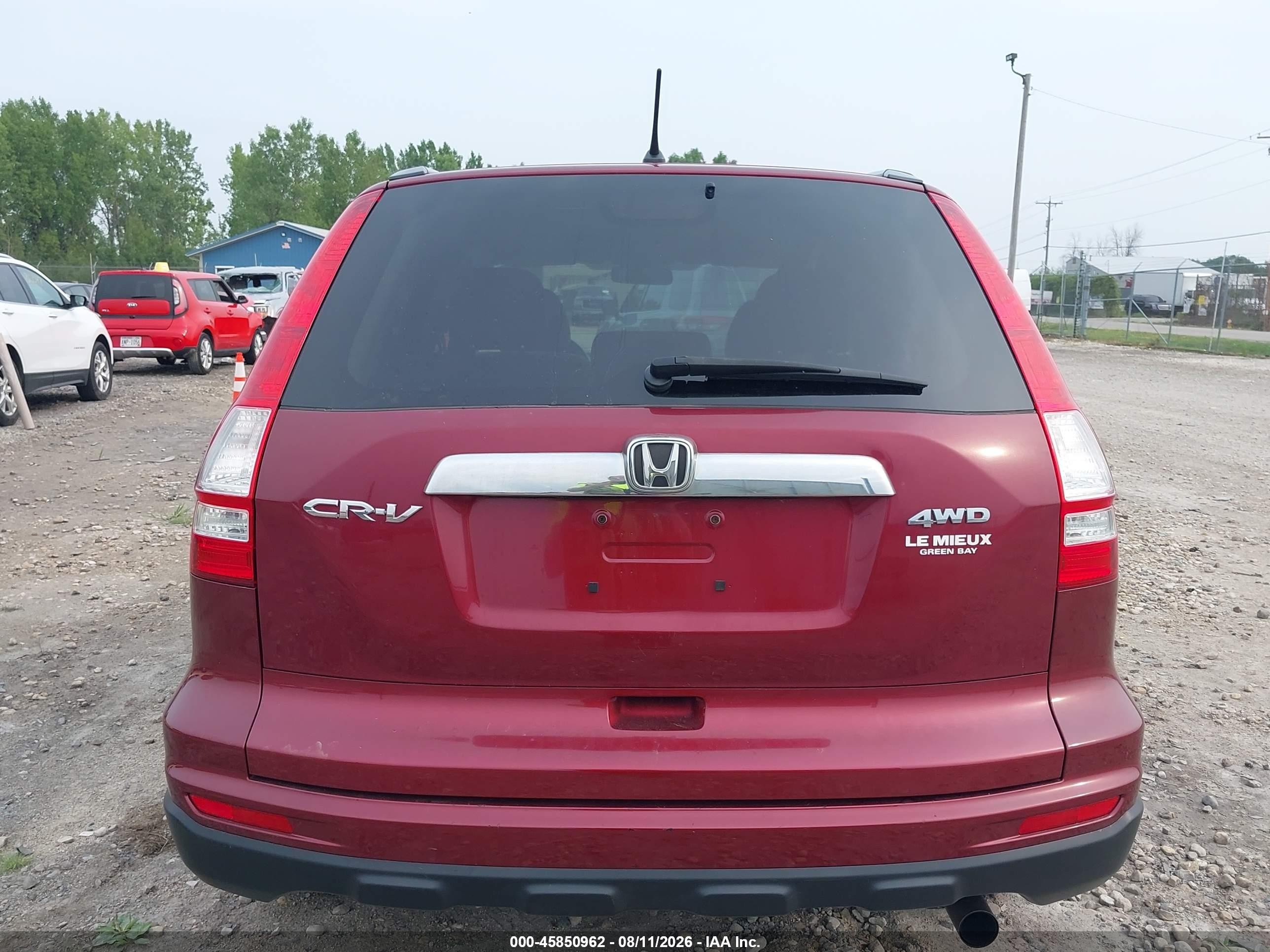 2011 Honda Cr-v Ex Red vin: 5J6RE4H59BL037365