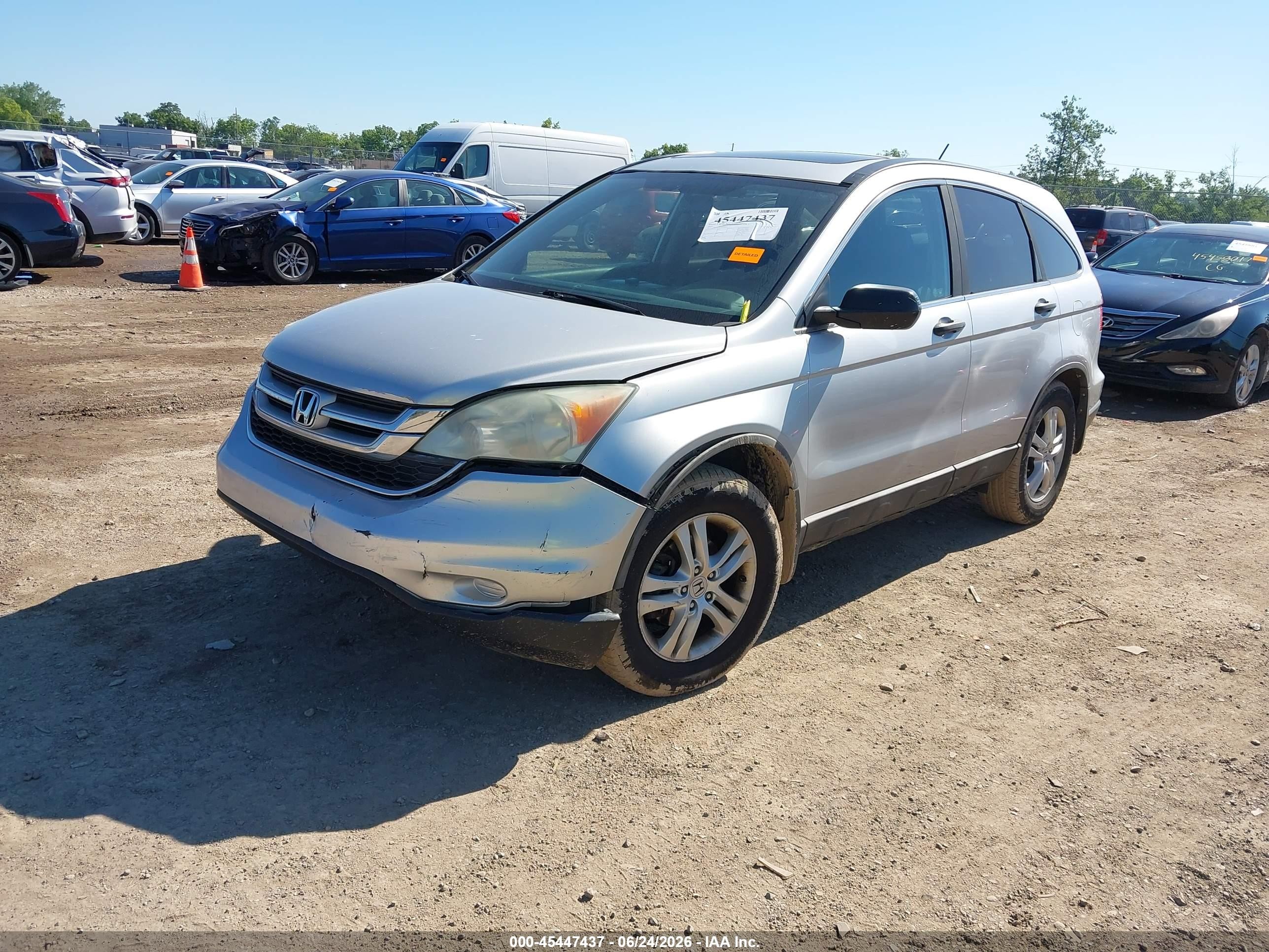 2010 Honda Cr-v Ex Silver vin: 5J6RE4H5XAL002994