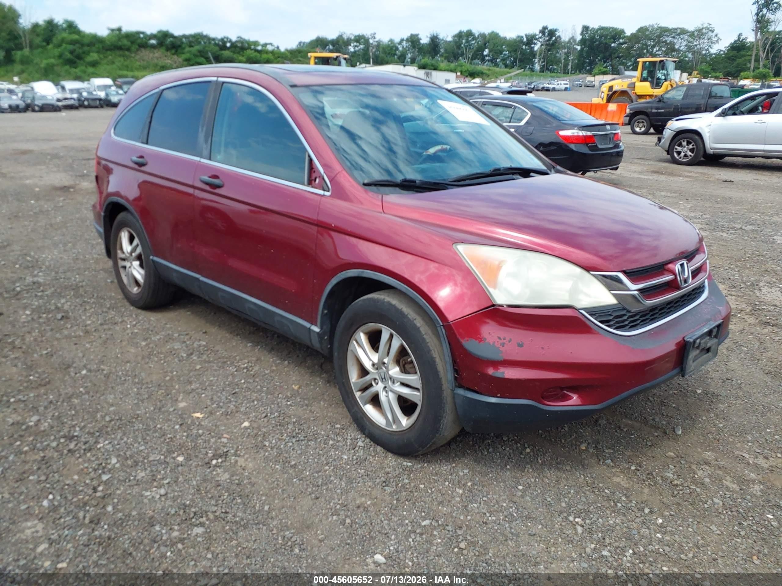 2010 Honda Cr-v Ex Red vin: 5J6RE4H5XAL047272
