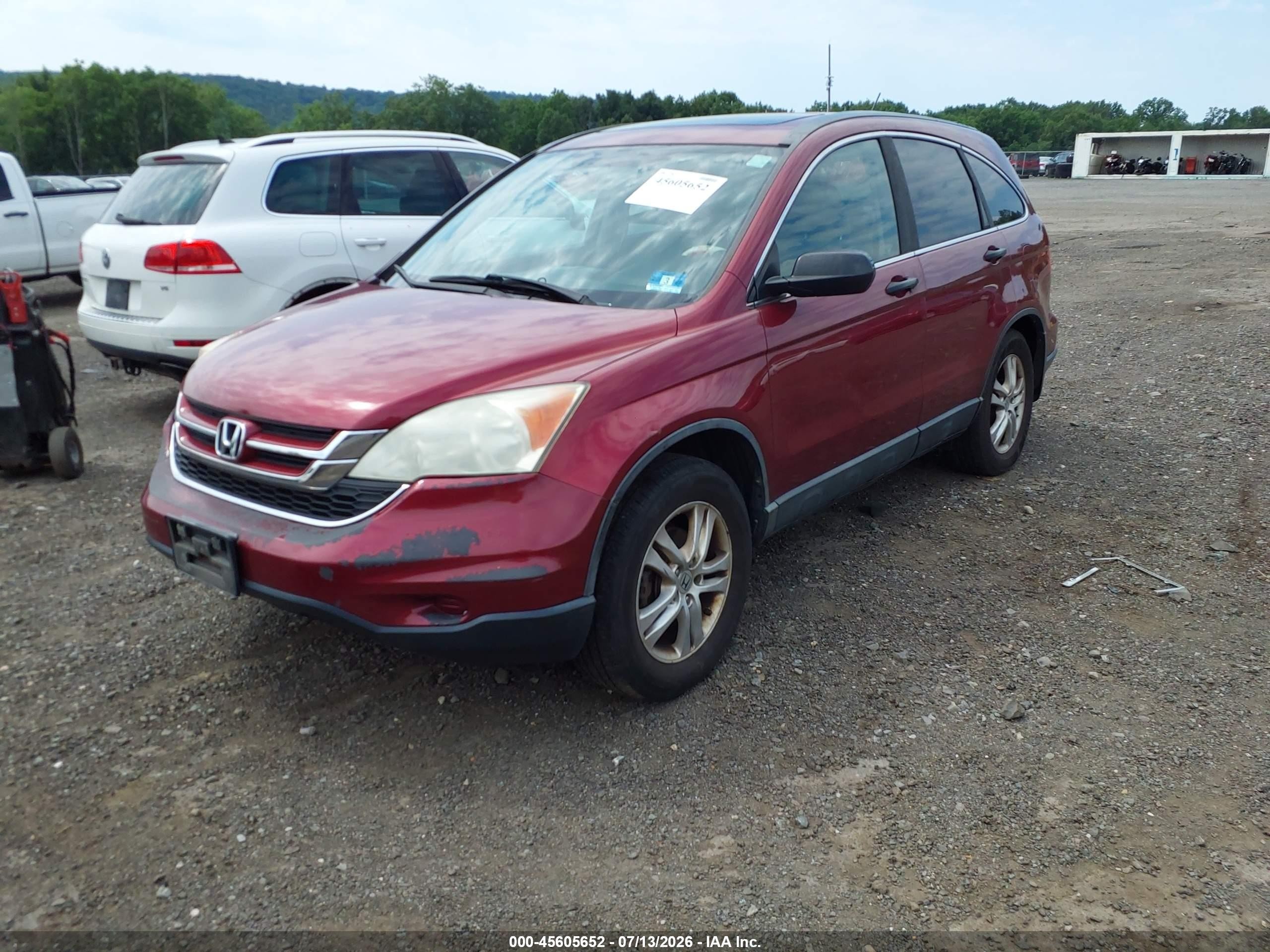 2010 Honda Cr-v Ex Red vin: 5J6RE4H5XAL047272