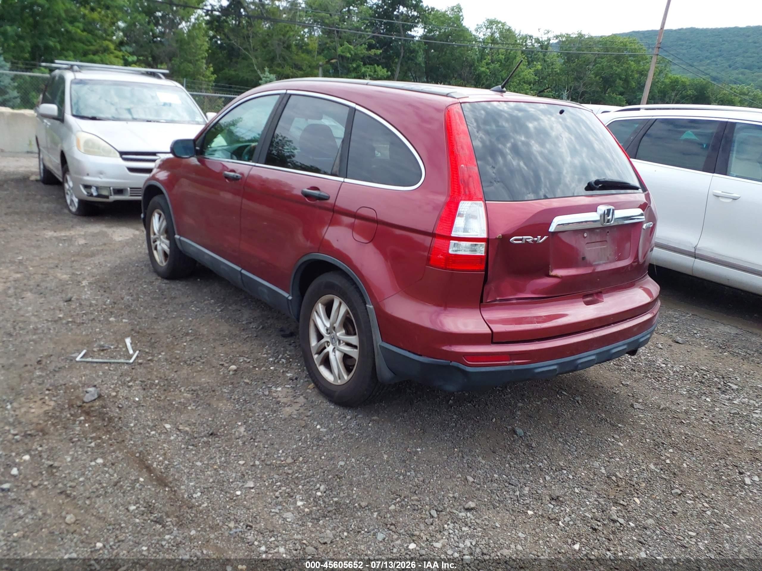 2010 Honda Cr-v Ex Red vin: 5J6RE4H5XAL047272