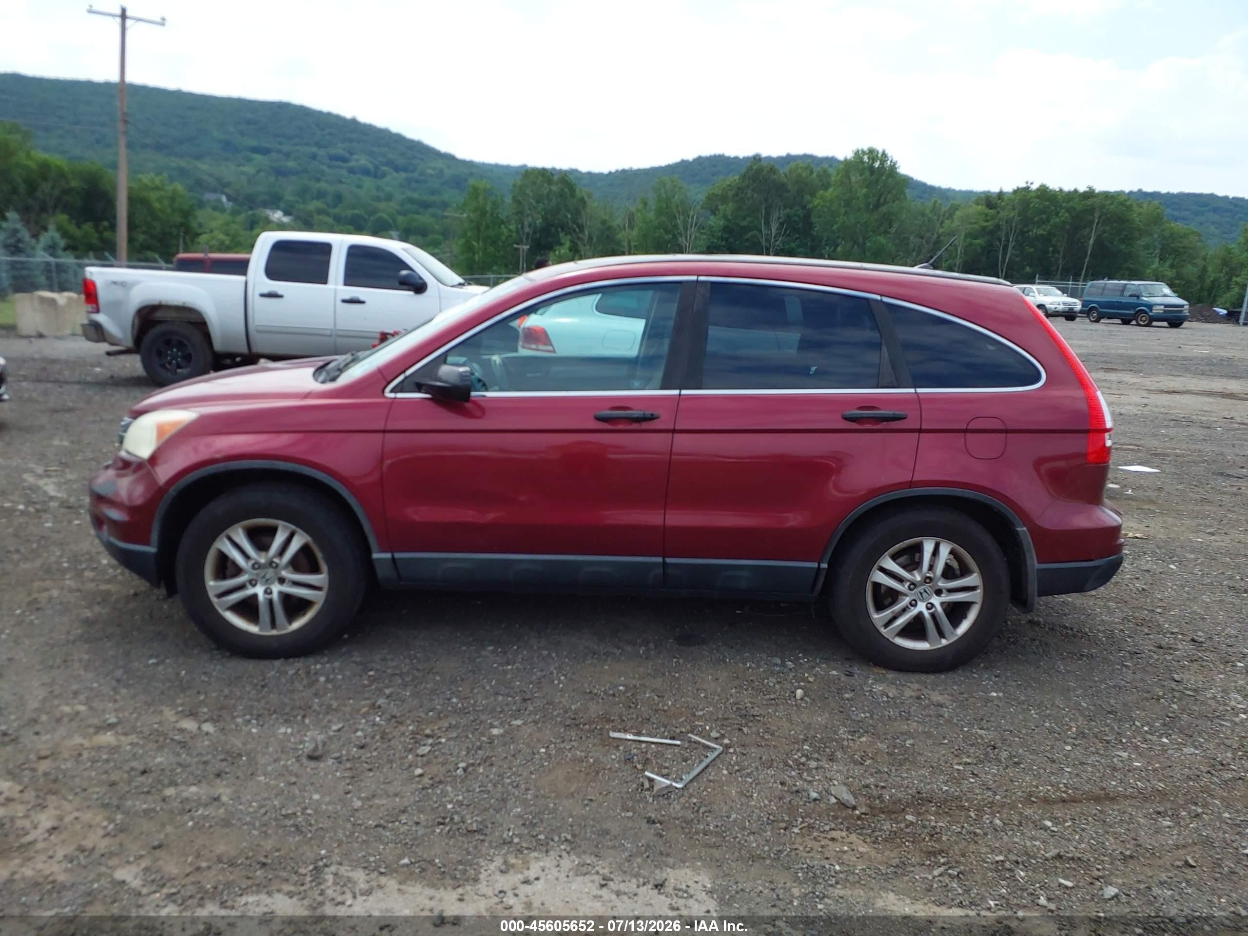 2010 Honda Cr-v Ex Red vin: 5J6RE4H5XAL047272