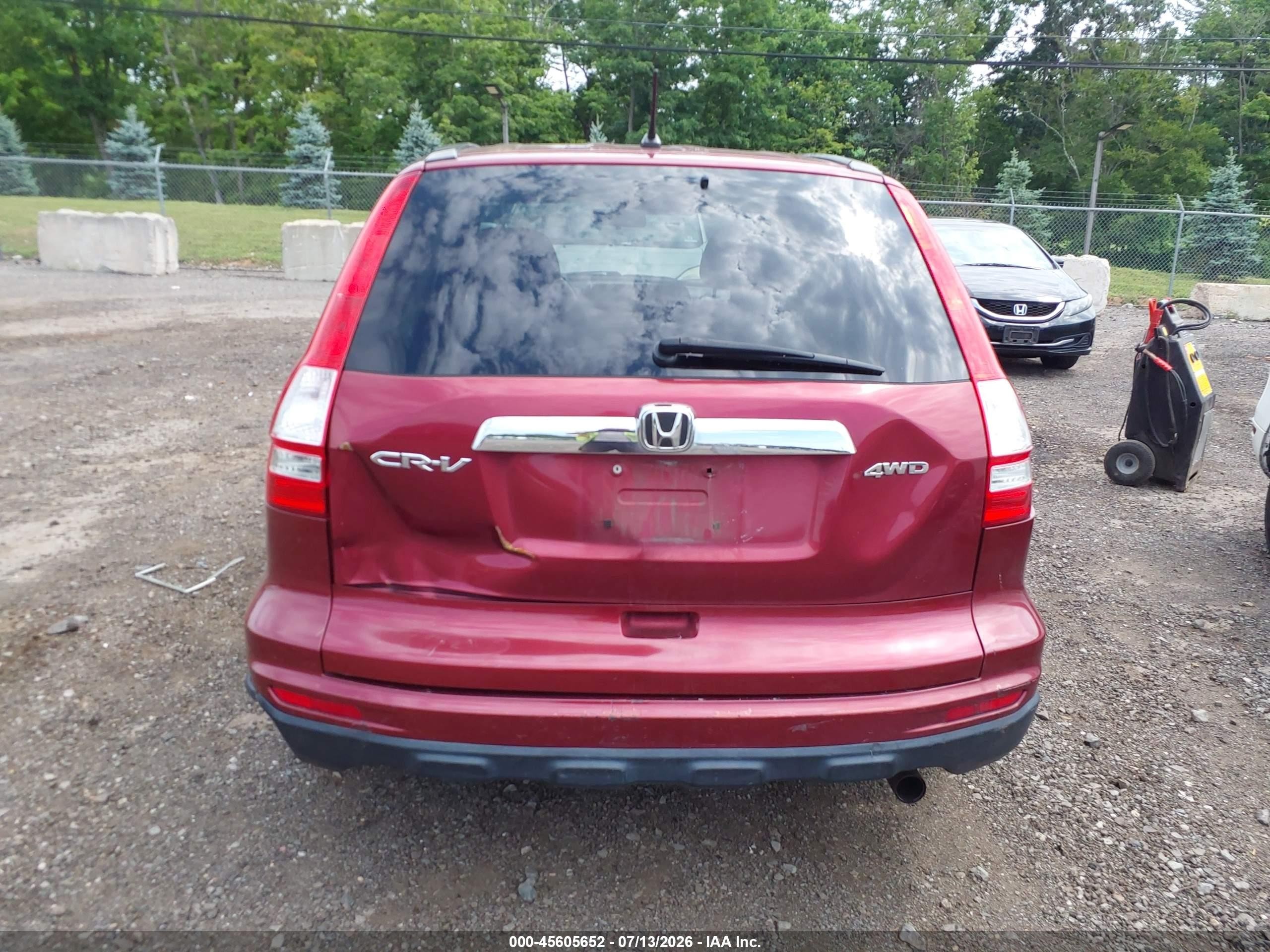 2010 Honda Cr-v Ex Red vin: 5J6RE4H5XAL047272