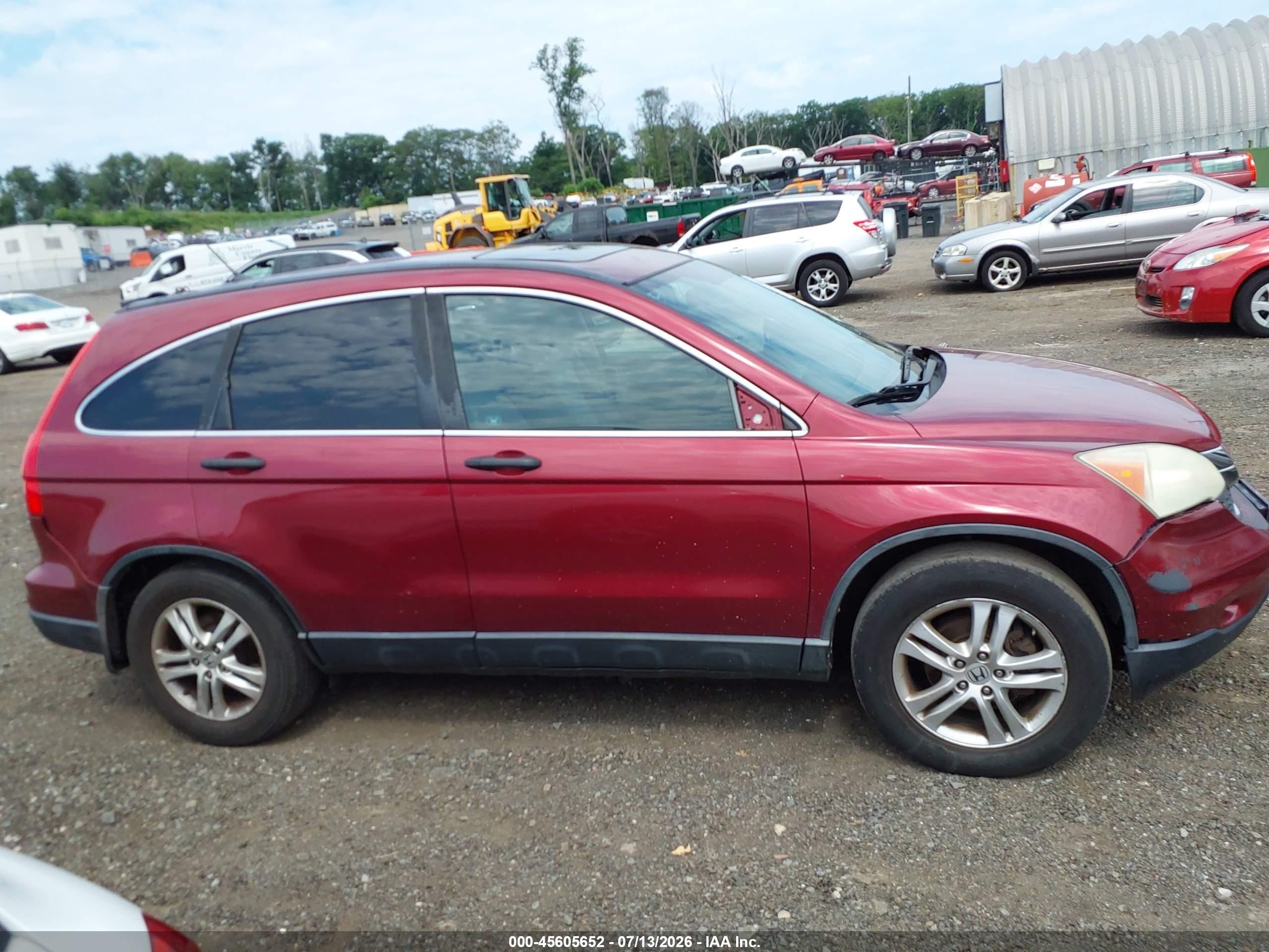 2010 Honda Cr-v Ex Red vin: 5J6RE4H5XAL047272