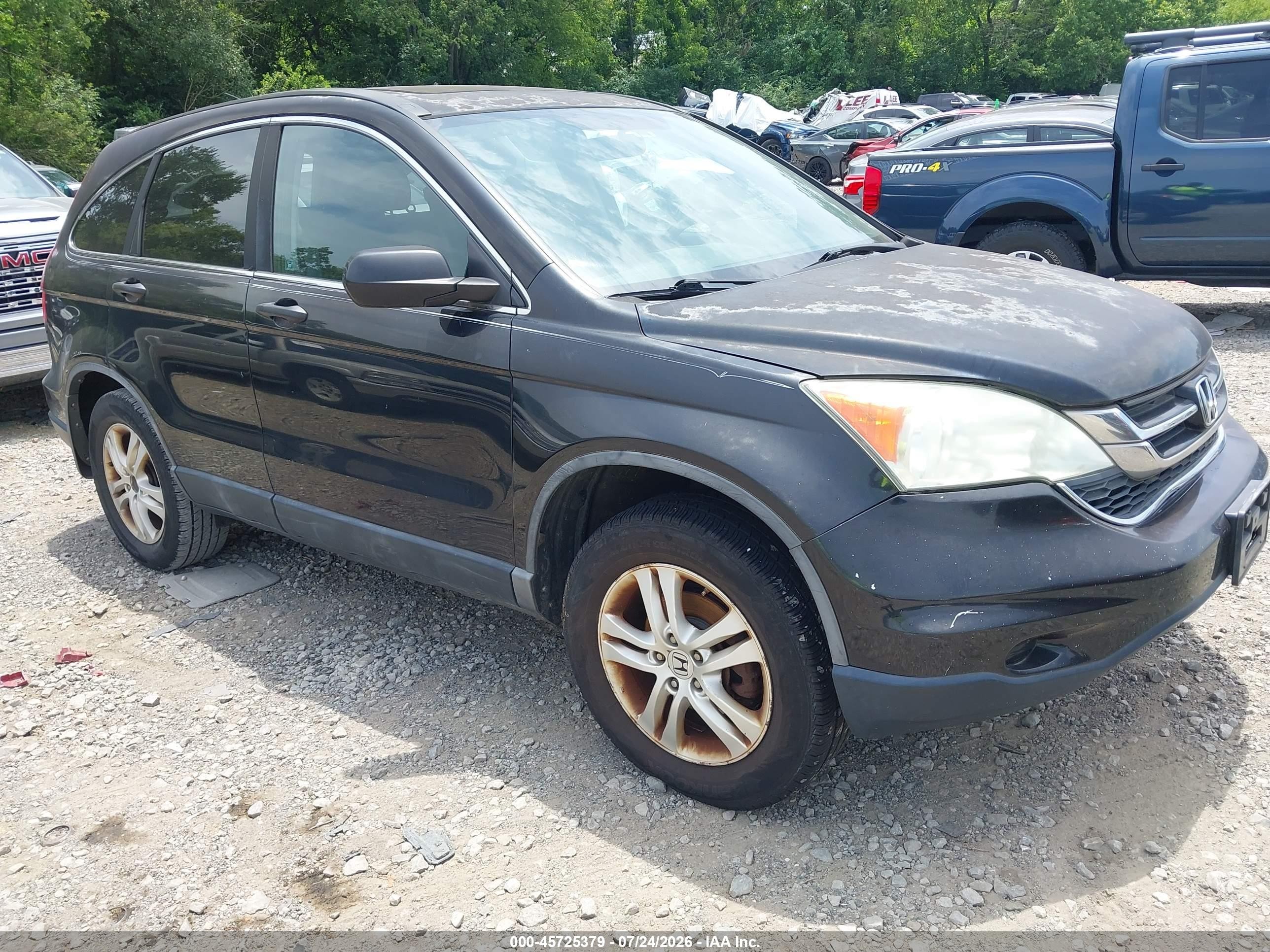 2010 Honda Cr-v Ex Black vin: 5J6RE4H5XAL049474