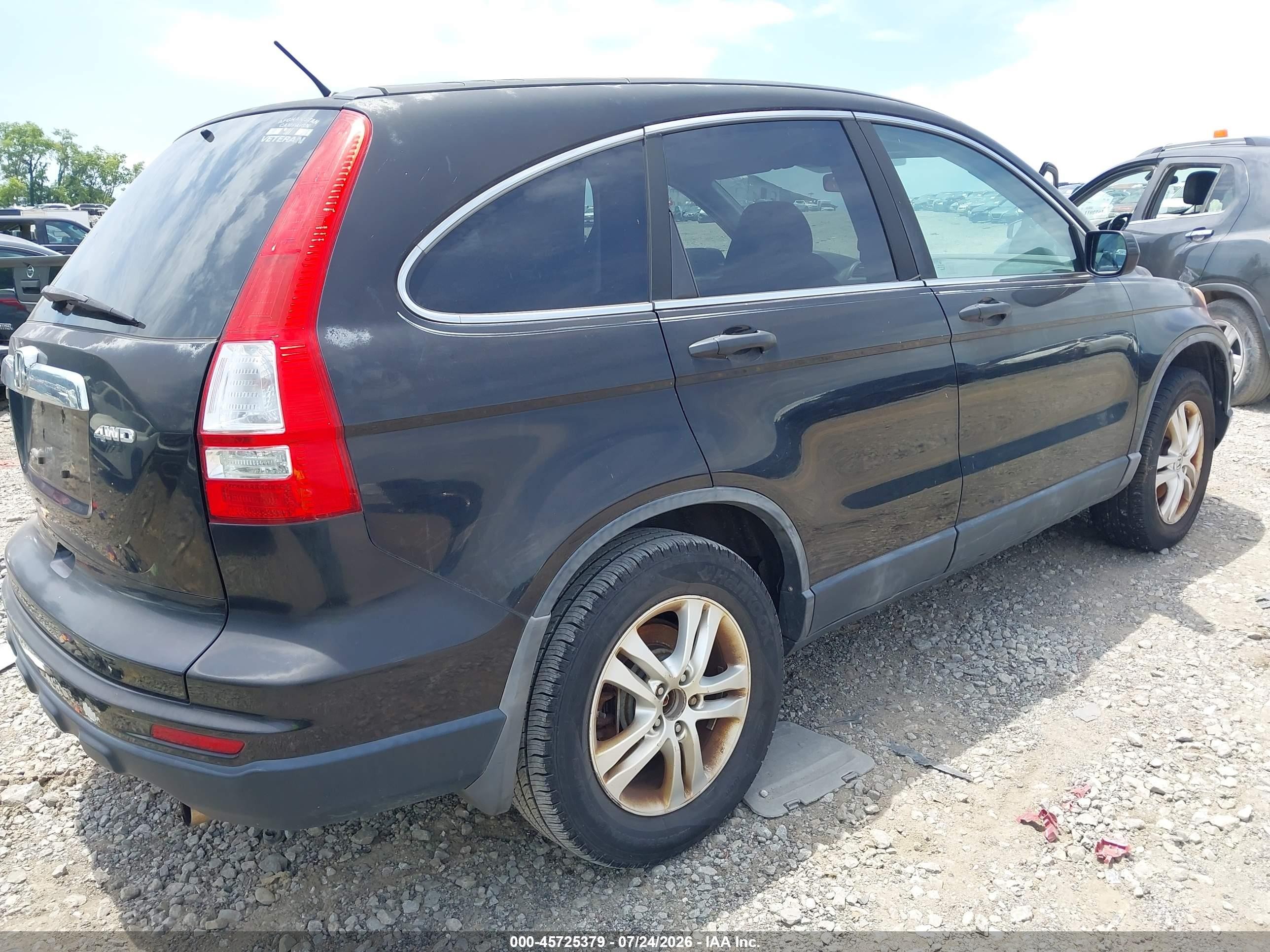 2010 Honda Cr-v Ex Black vin: 5J6RE4H5XAL049474